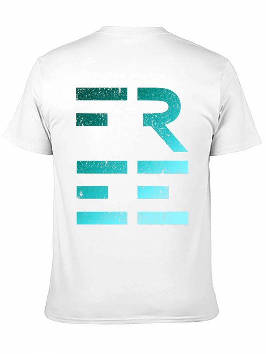 Abstract Graphic Tee - Modern Design Cotton Shirt