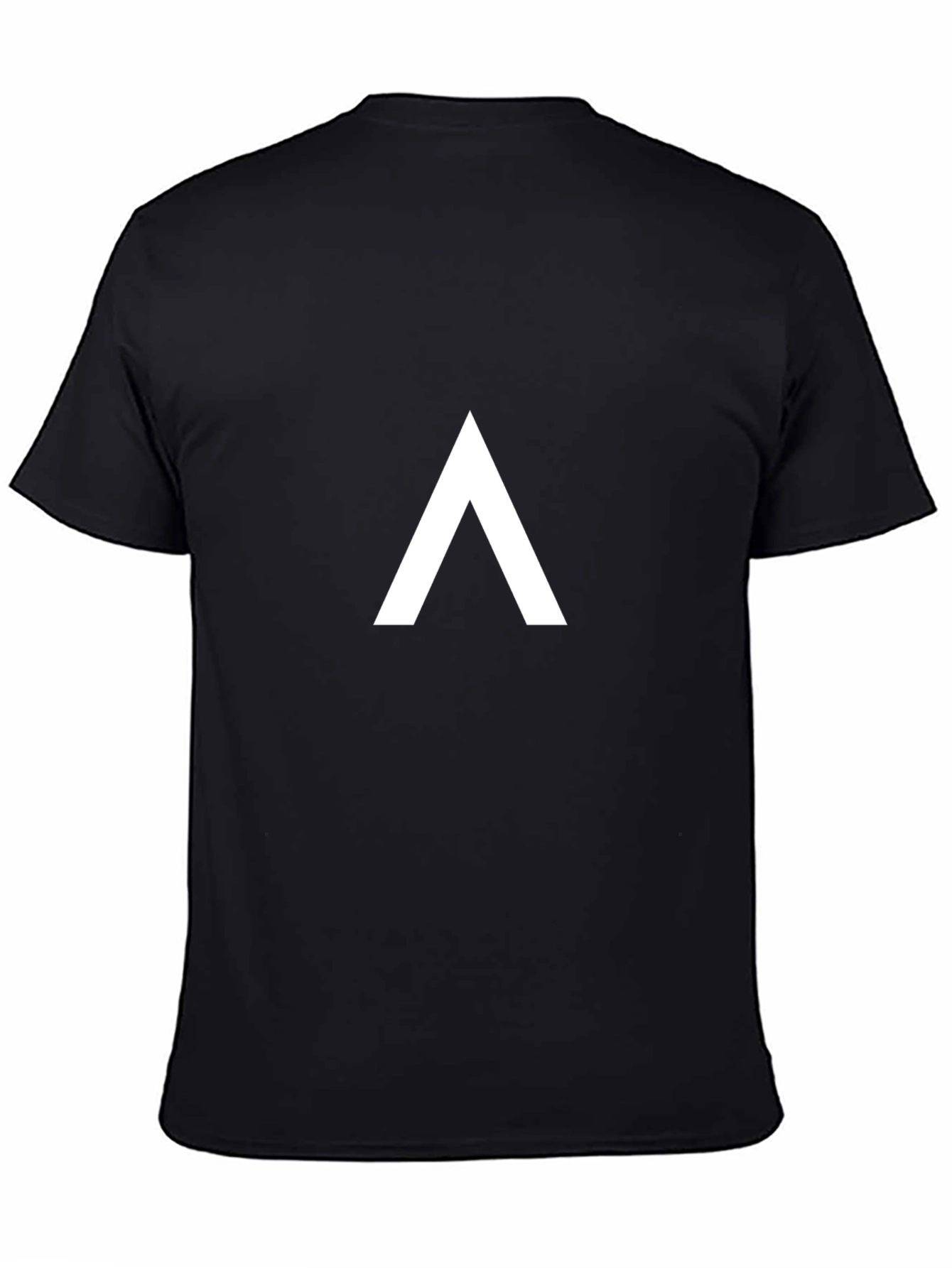 Minimalist Black T-Shirt with White Arrow Design