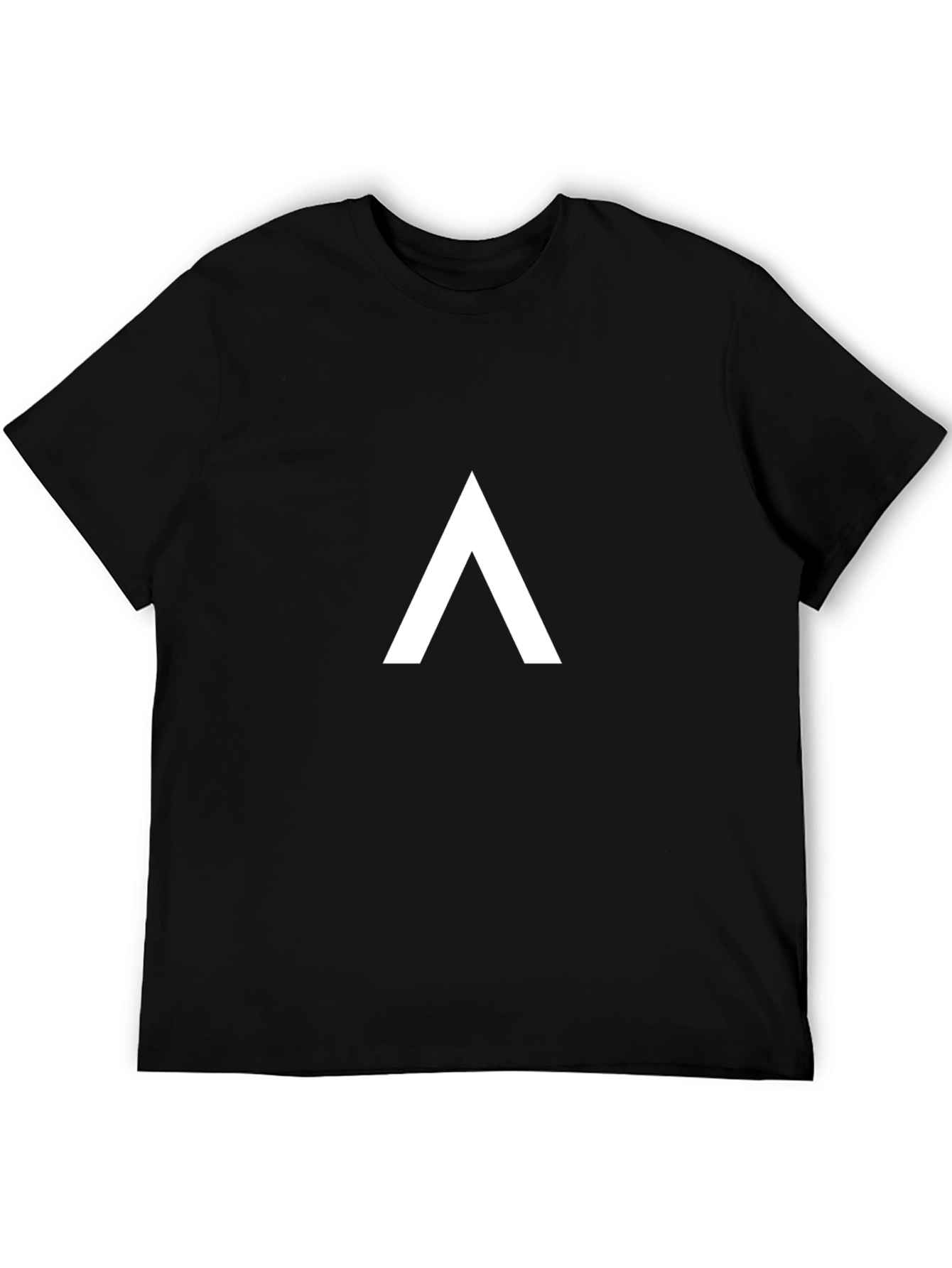 Minimalist Black T-Shirt with White Arrow Design