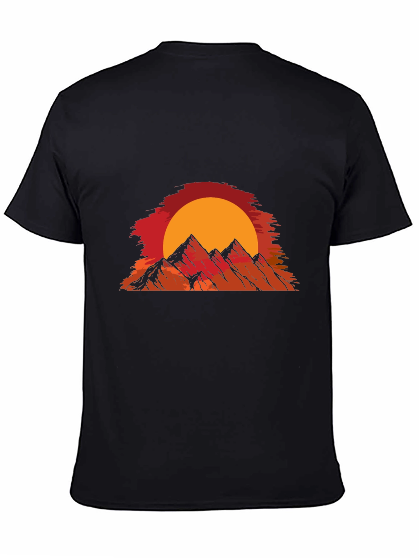 Sunset Mountain Graphic T-Shirt - Black