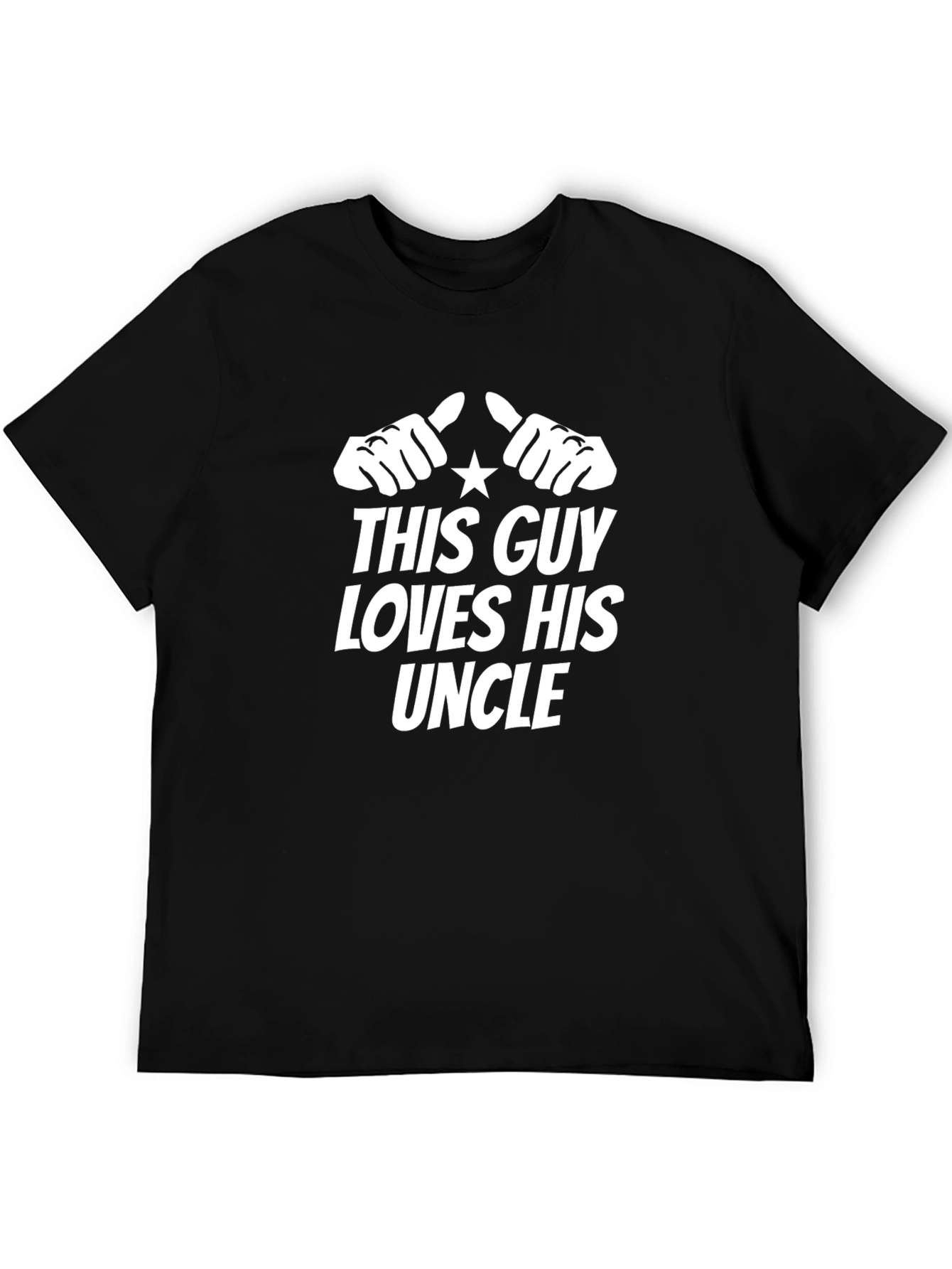 This Guy Loves His Uncle T-Shirt - Black