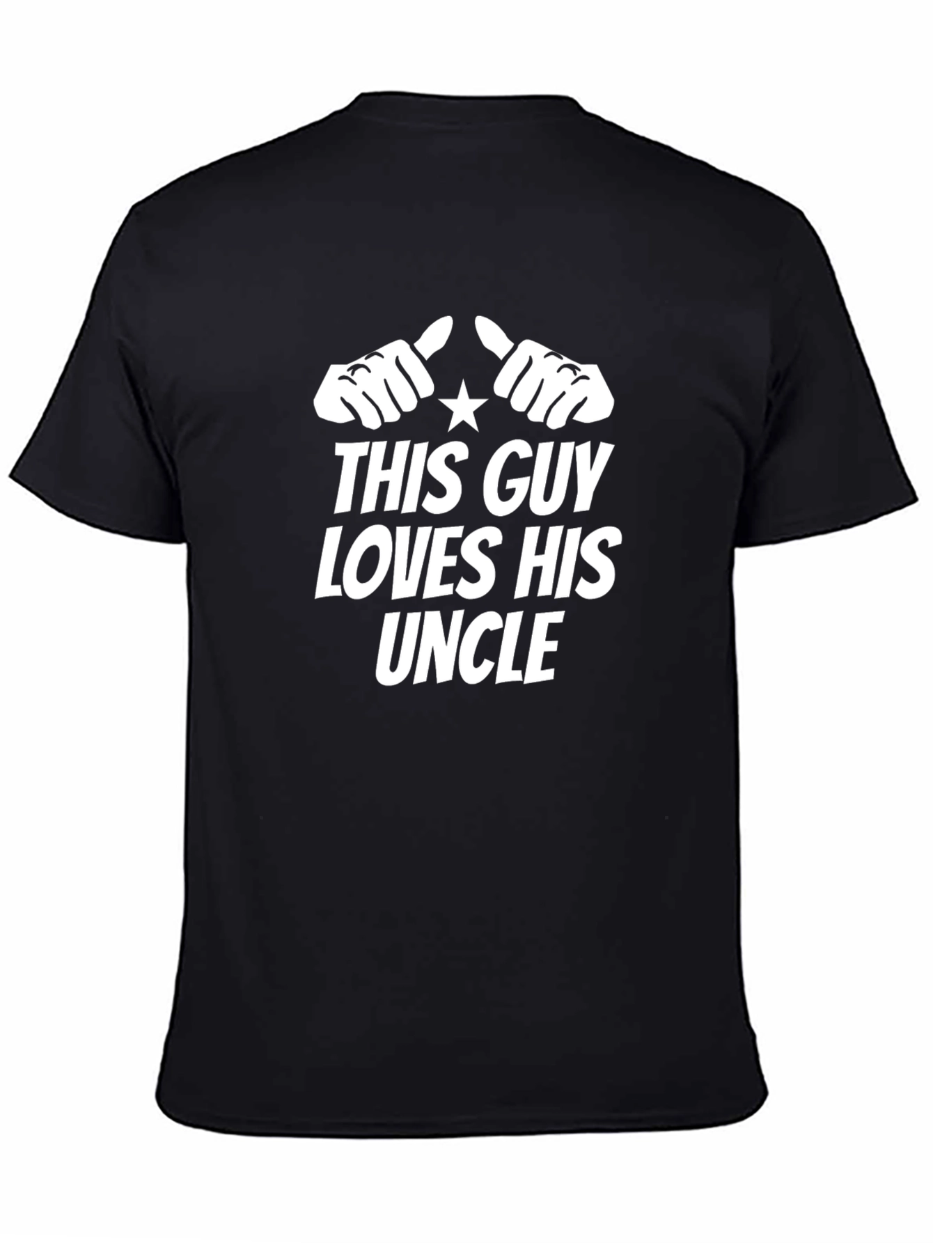 This Guy Loves His Uncle T-Shirt - Black