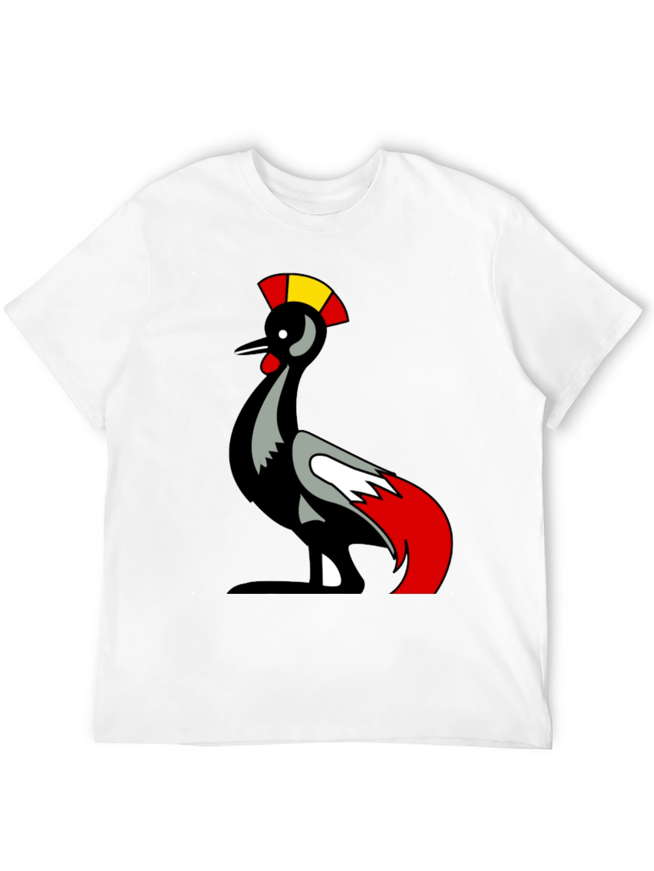 Mens Black T-Shirt with Bird Graphic