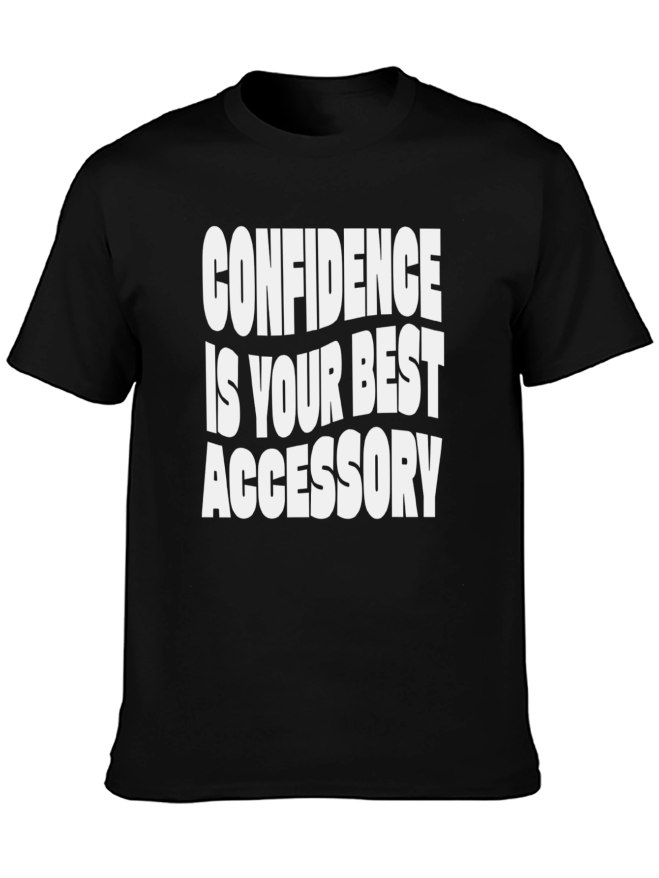 Confidence Accessory Graphic Tee - Black Cotton