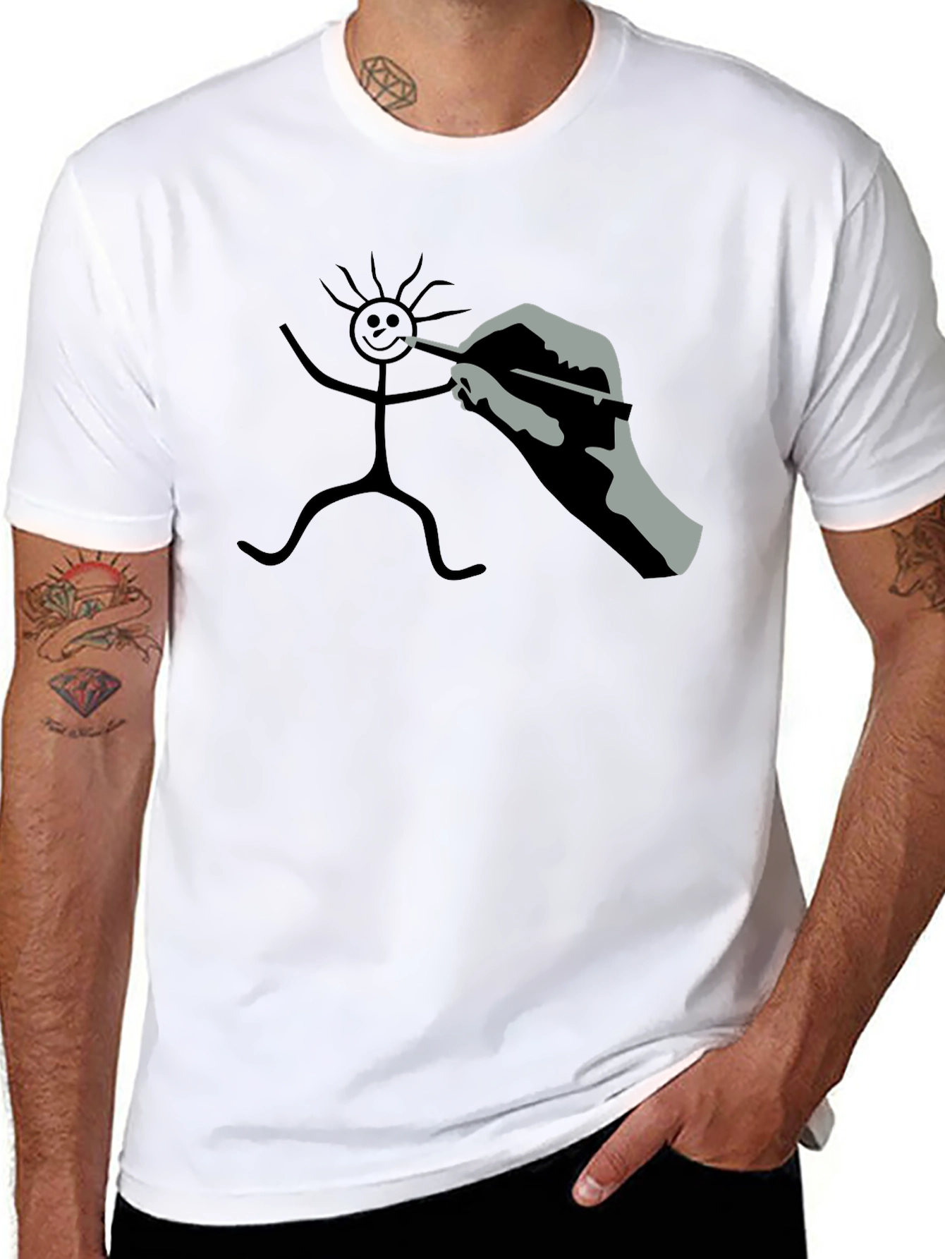 Drawing Stick Figure T-Shirt