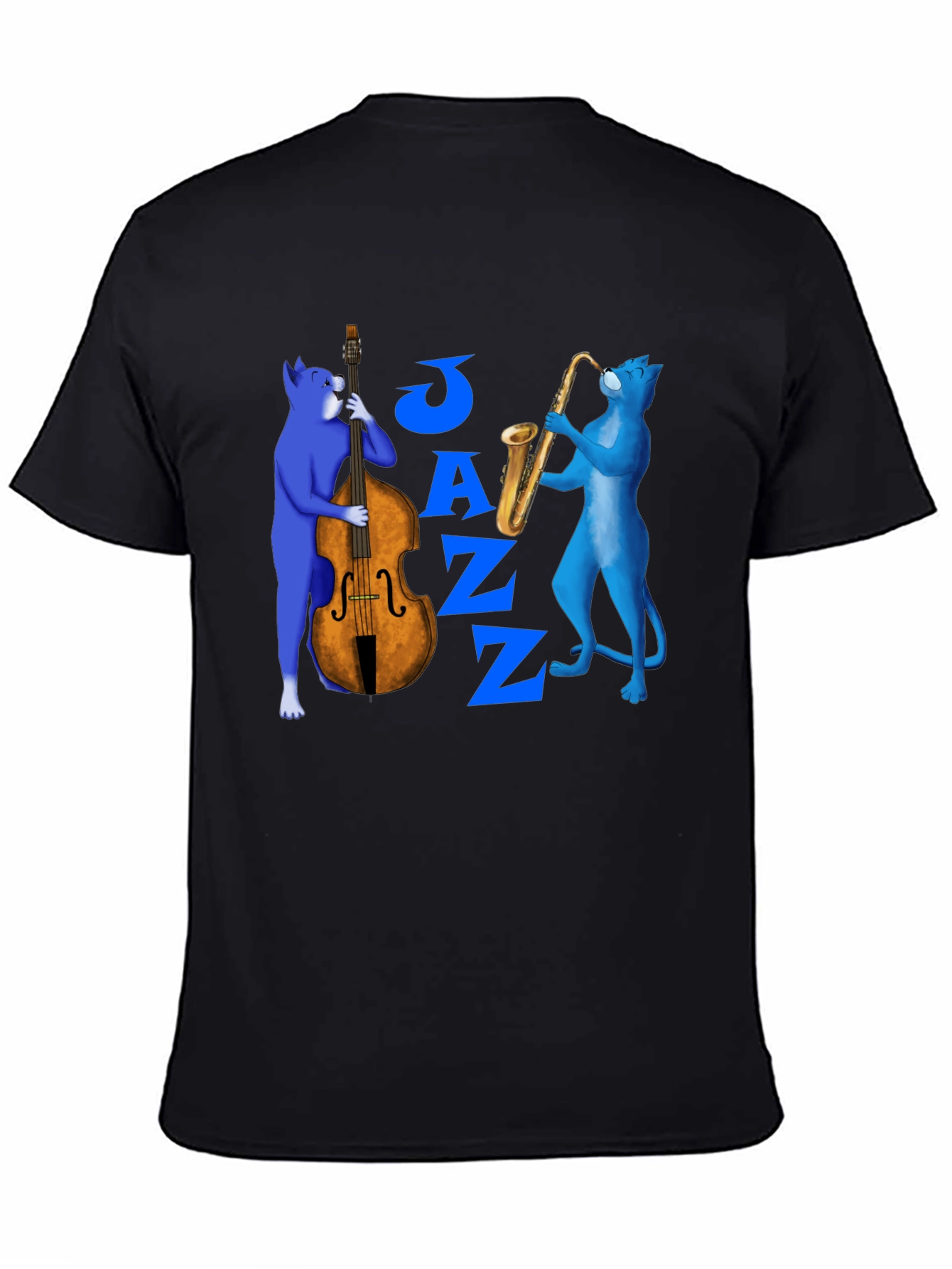 Jazz Cats T-Shirt - Musical Feline Design