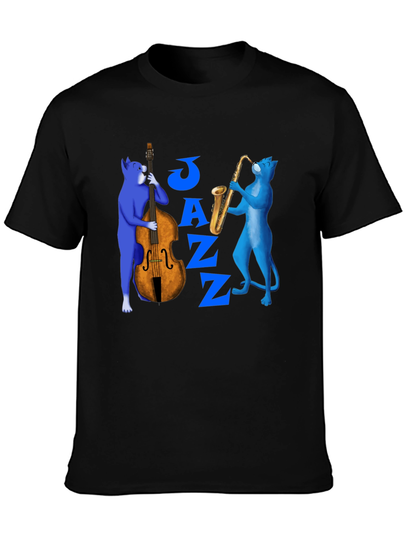 Jazz Cats T-Shirt - Musical Feline Design