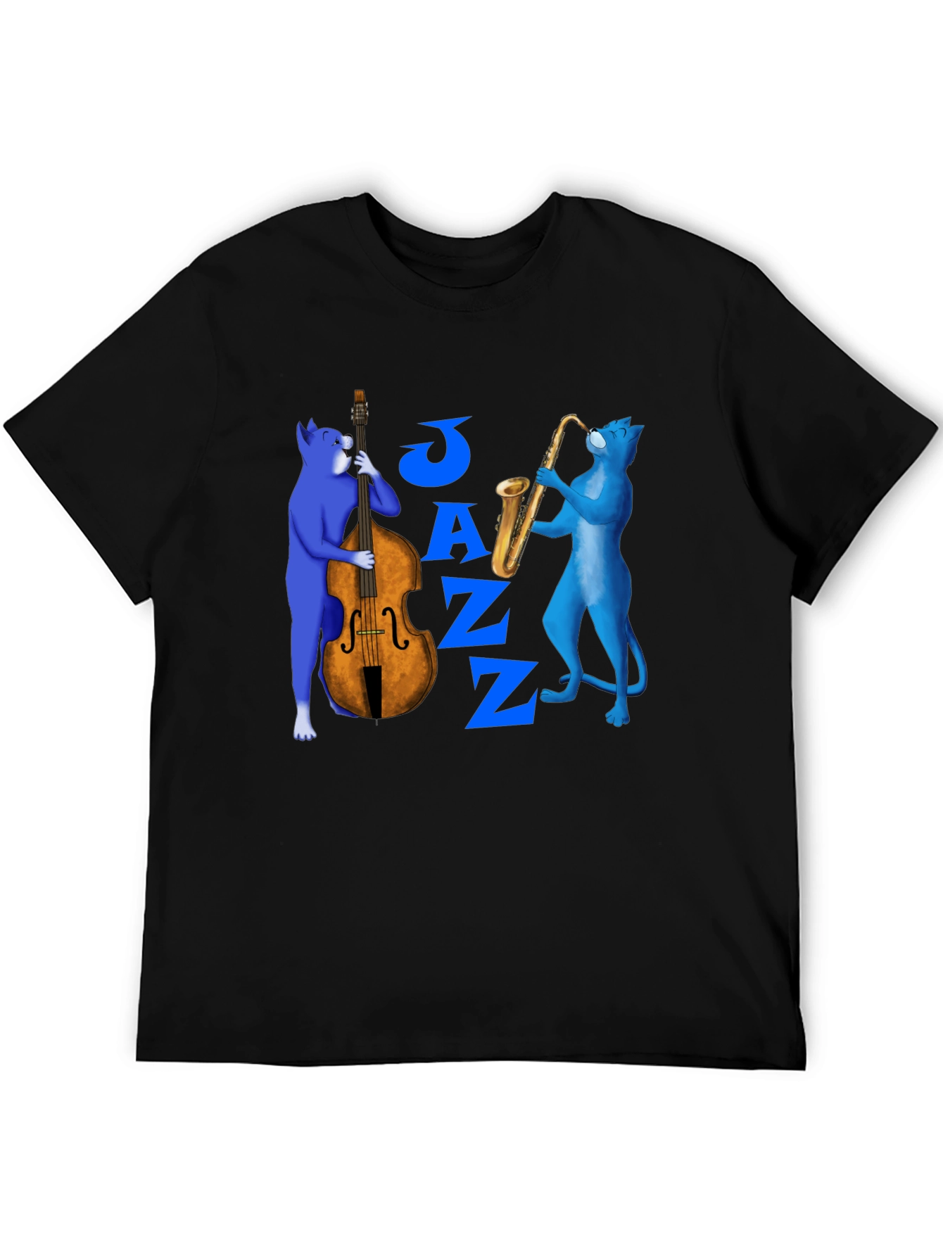 Jazz Cats T-Shirt - Musical Feline Design