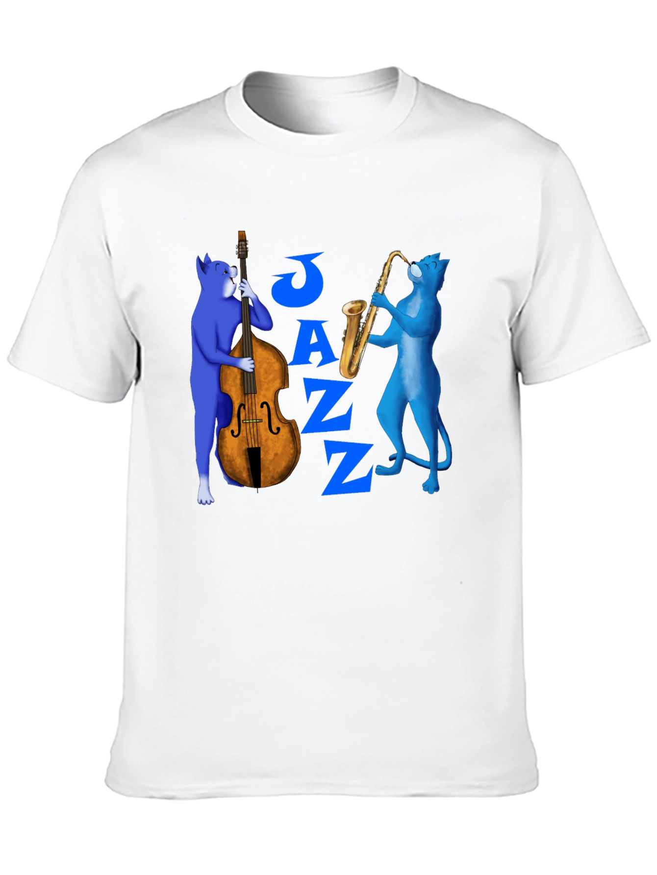 Jazz Cats T-Shirt - Musical Feline Design