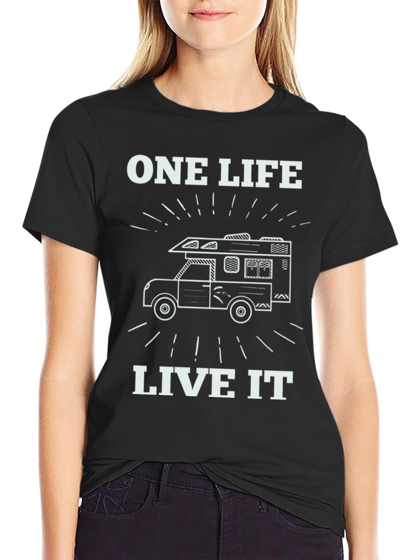 One Life Live It Camper Van Graphic T-Shirt