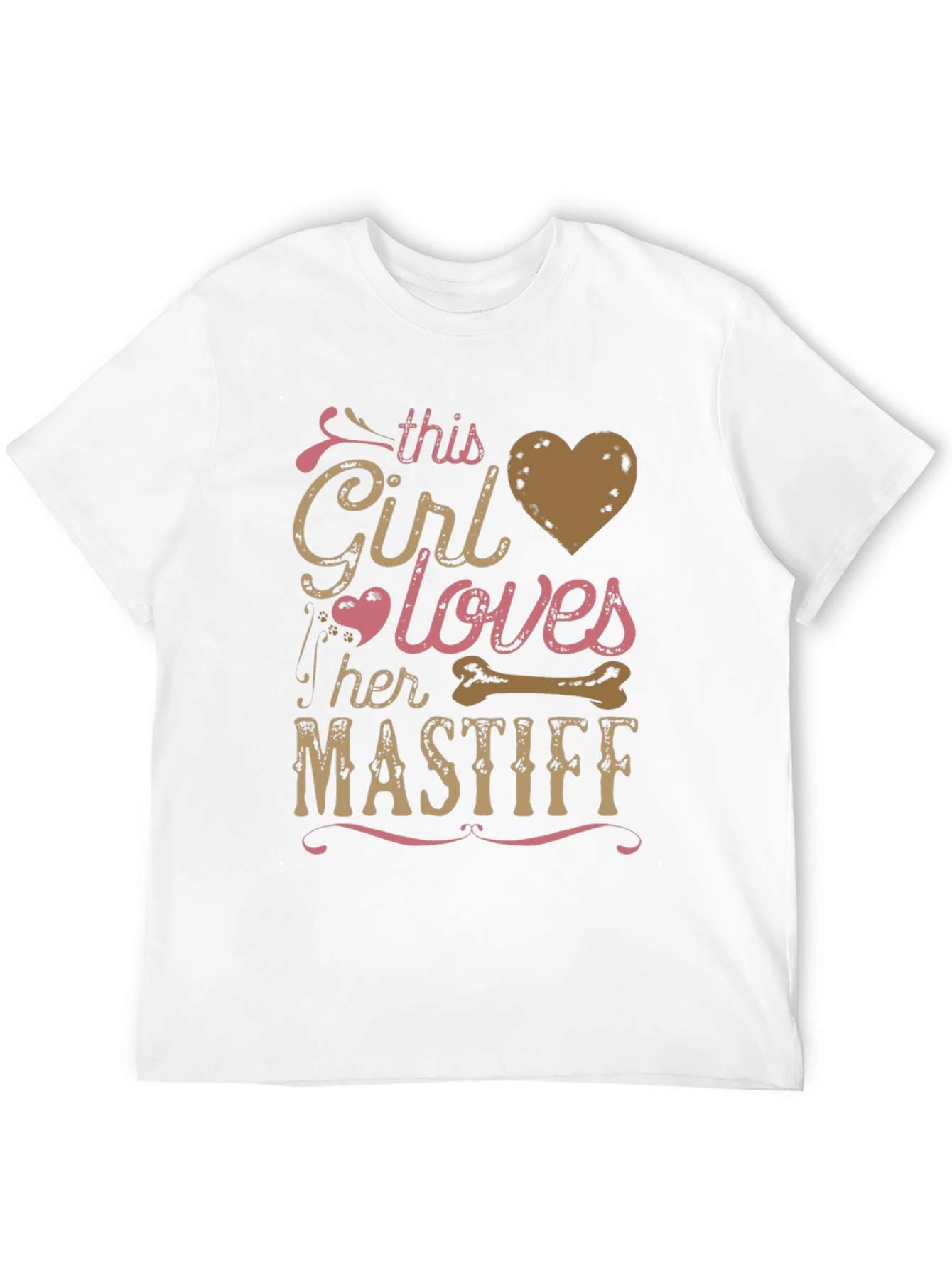 Girl Loves Her Mastiff T-Shirt - Dog Breed Tee