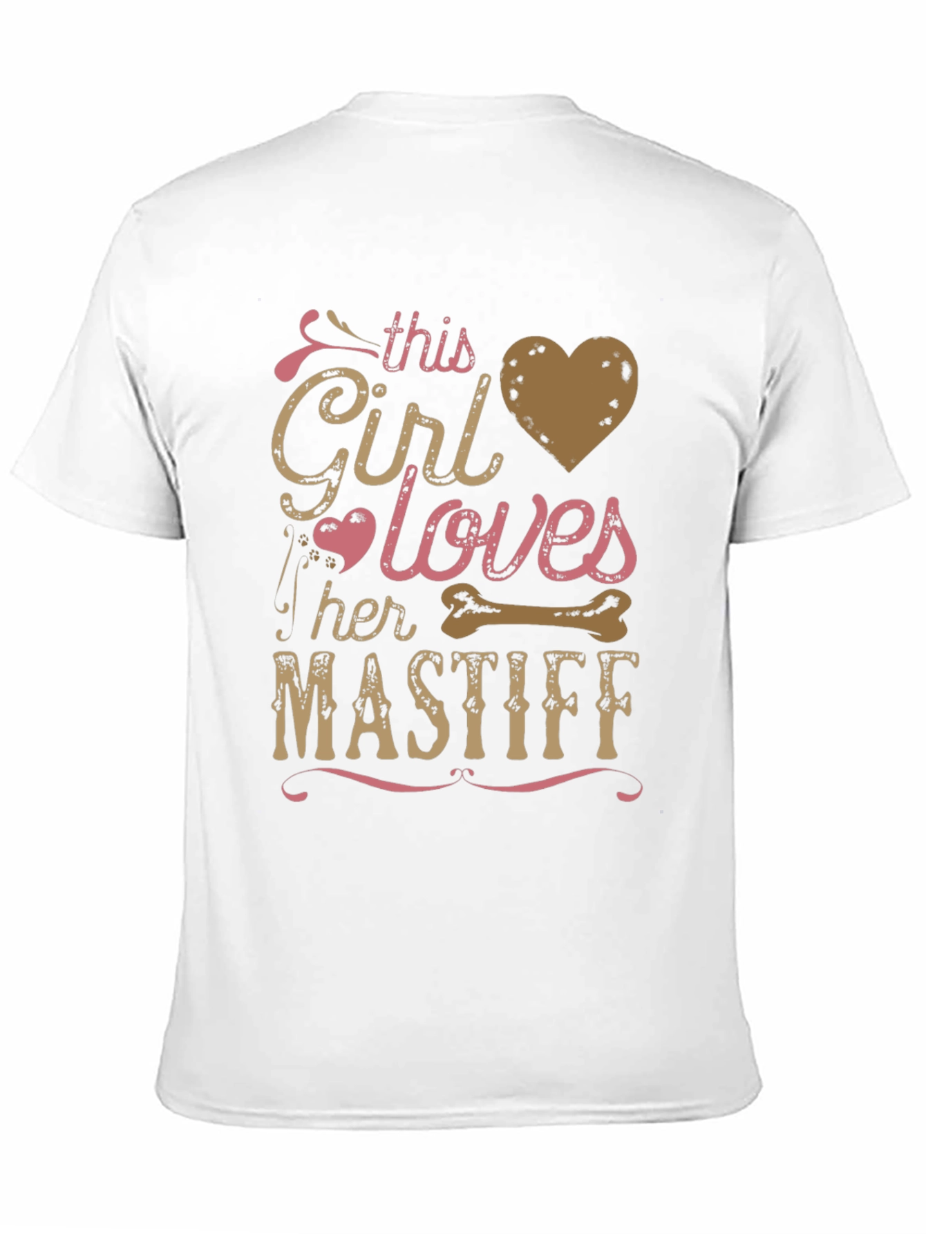 Girl Loves Her Mastiff T-Shirt - Dog Breed Tee