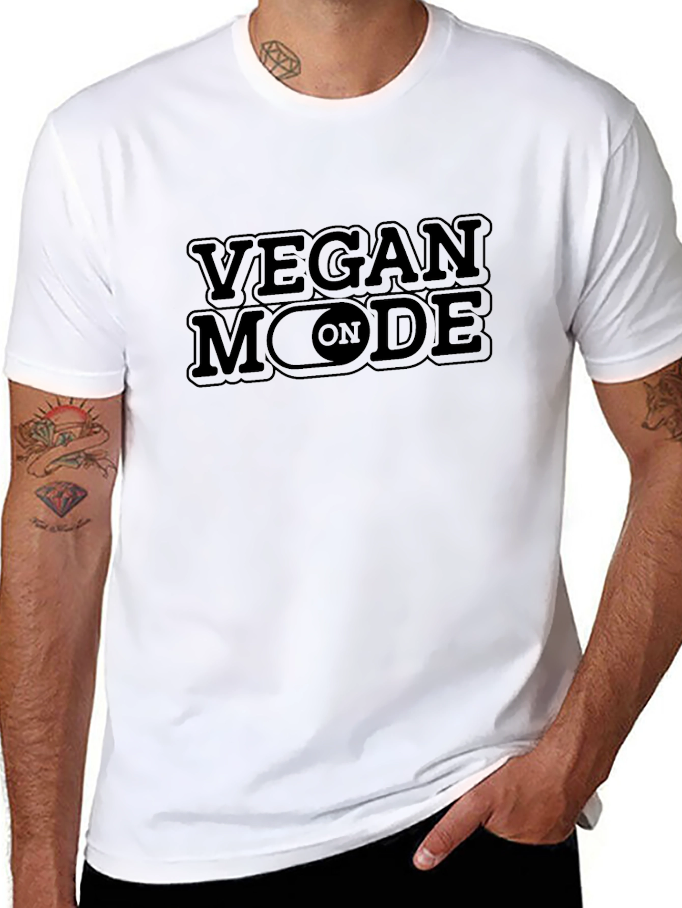 Vegan Mode On T-Shirt - Eco-Friendly Cotton Tee