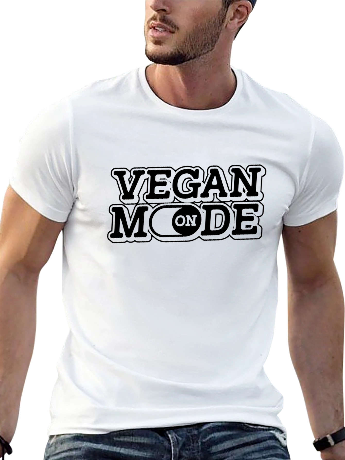 Vegan Mode On T-Shirt - Eco-Friendly Cotton Tee