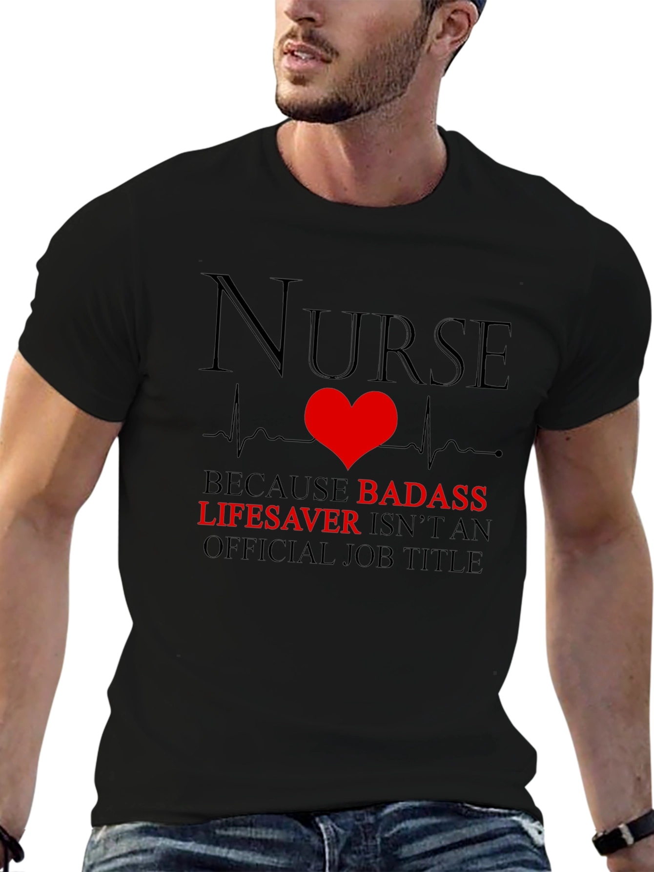 Nurse Badass Lifesaver Graphic T-Shirt