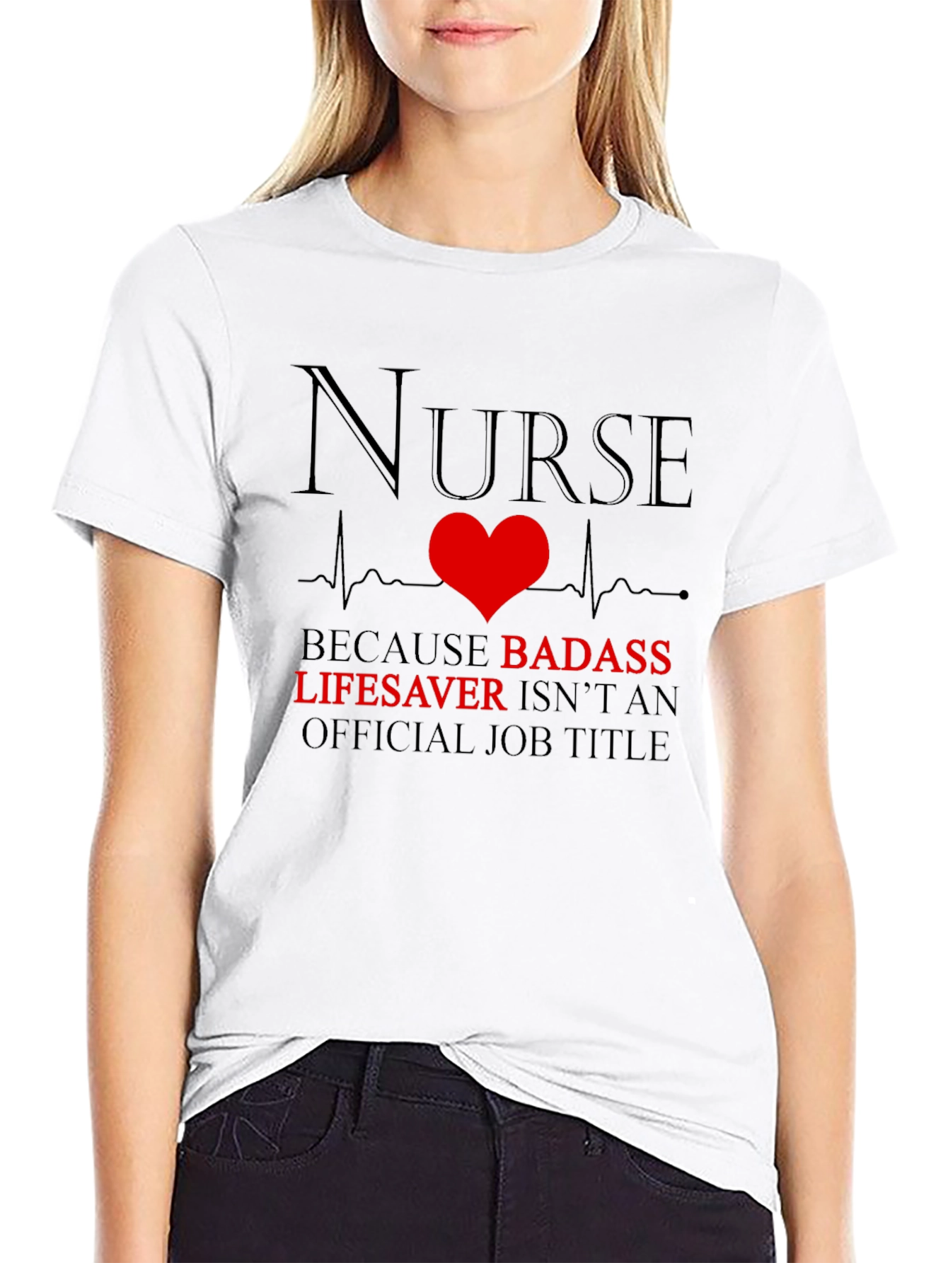 Nurse Badass Lifesaver Graphic T-Shirt