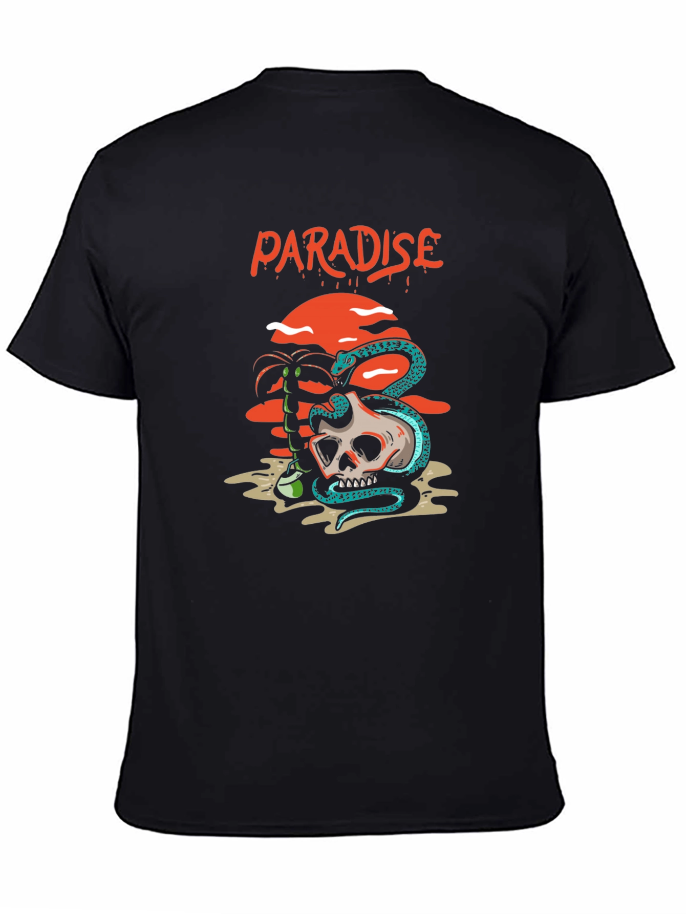 Paradise Skull & Snake Graphic Tee