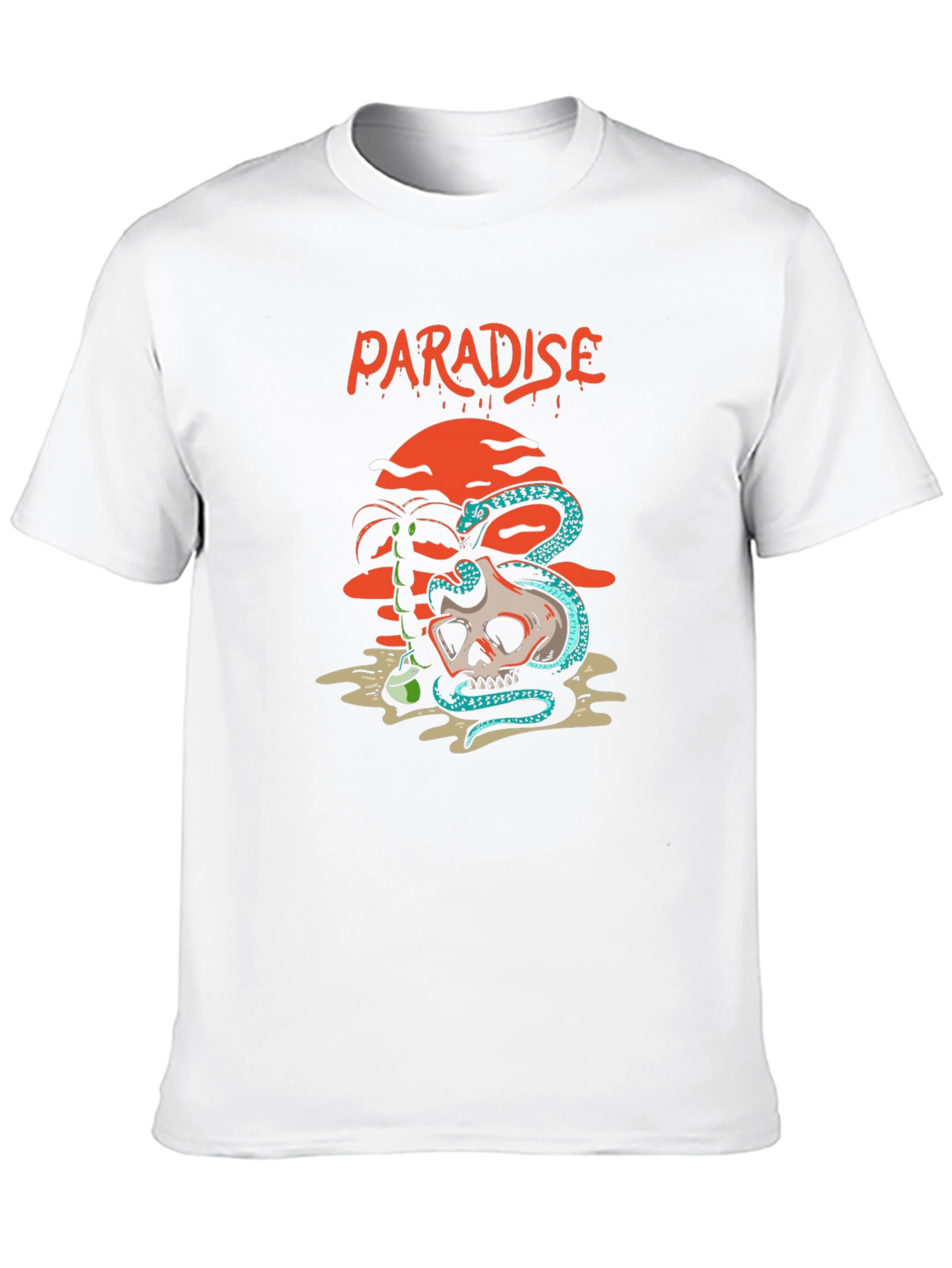 Paradise Skull & Snake Graphic Tee