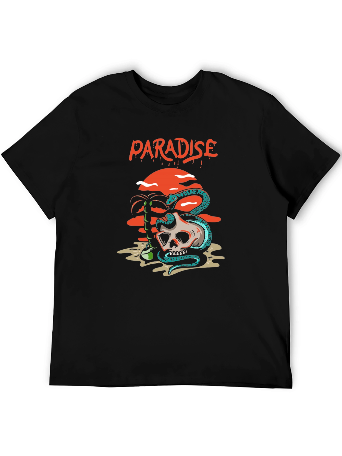 Paradise Skull & Snake Graphic Tee