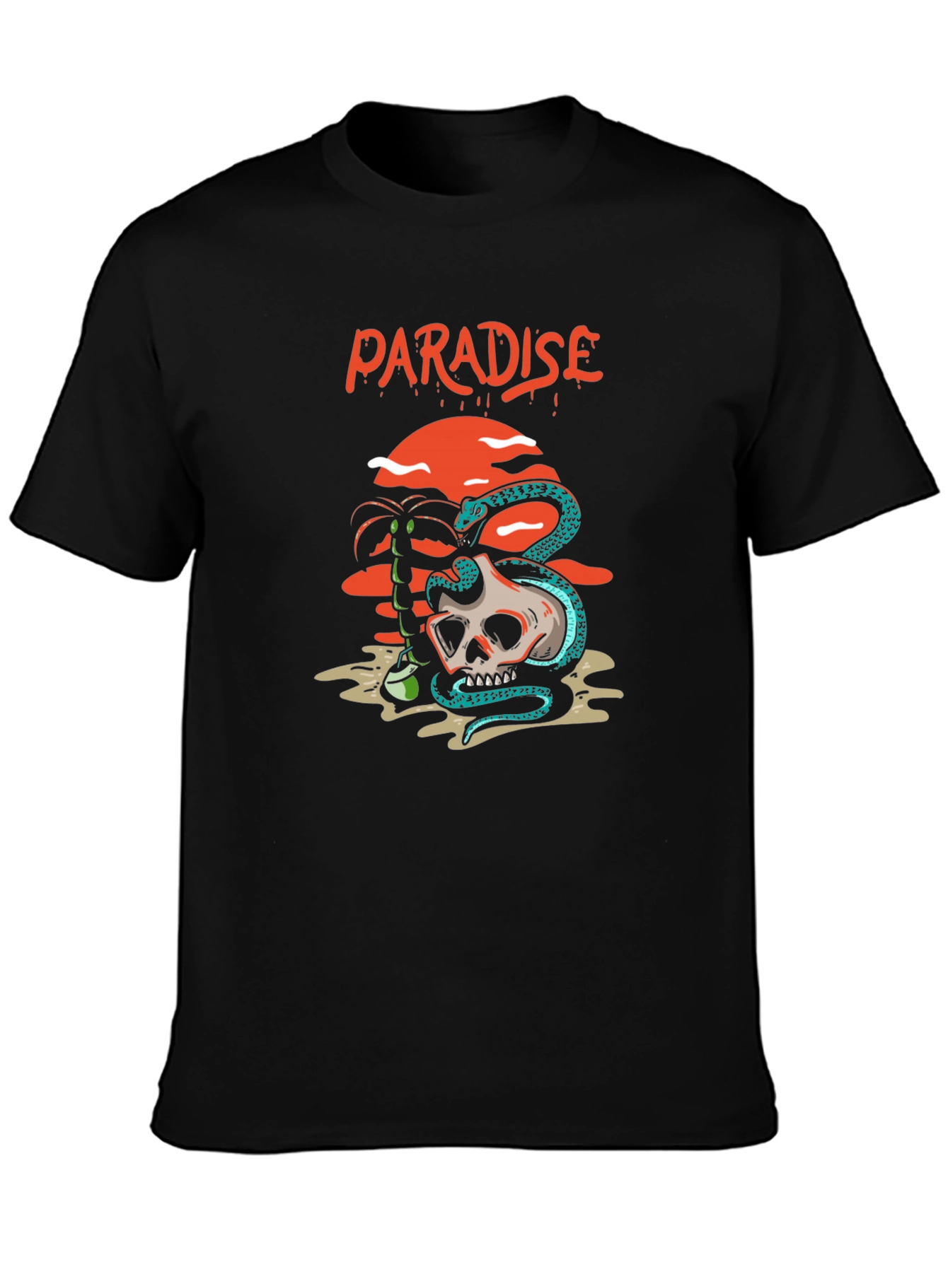 Paradise Skull & Snake Graphic Tee
