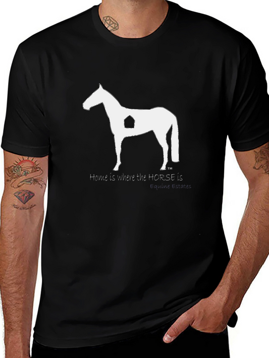 Home Is Where The Horse Is - Black T-Shirt