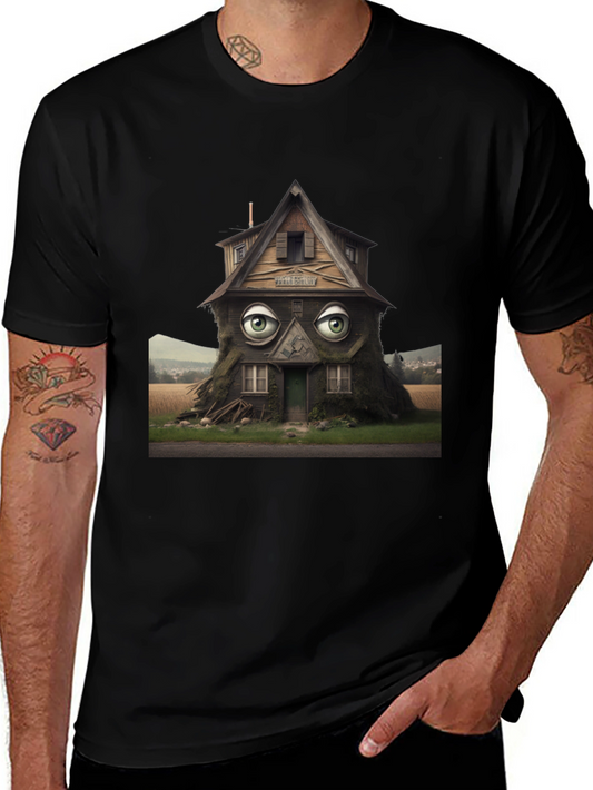 Surreal House Eye T-Shirt - Unique Design