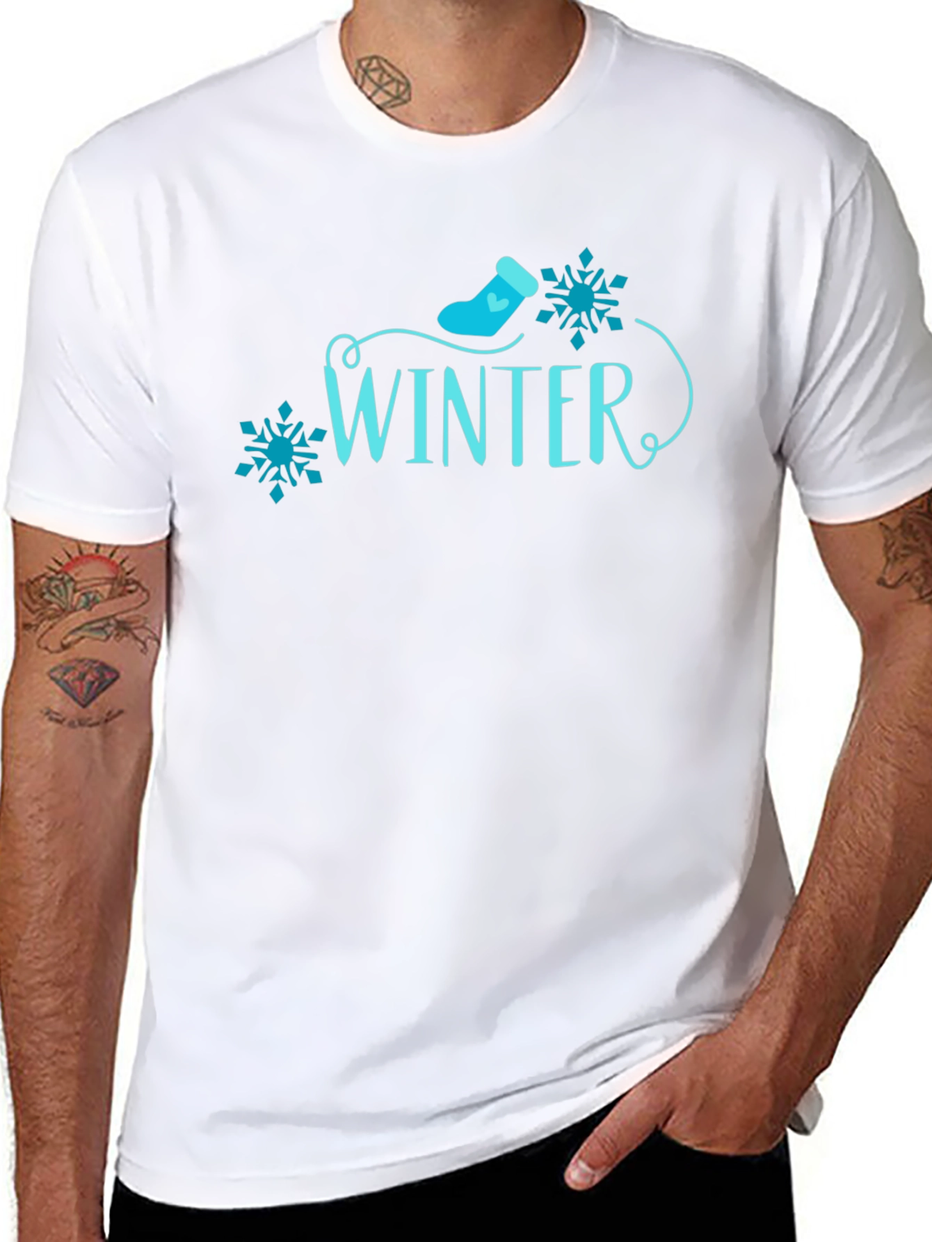 Winter Holiday Graphic Tee - Black