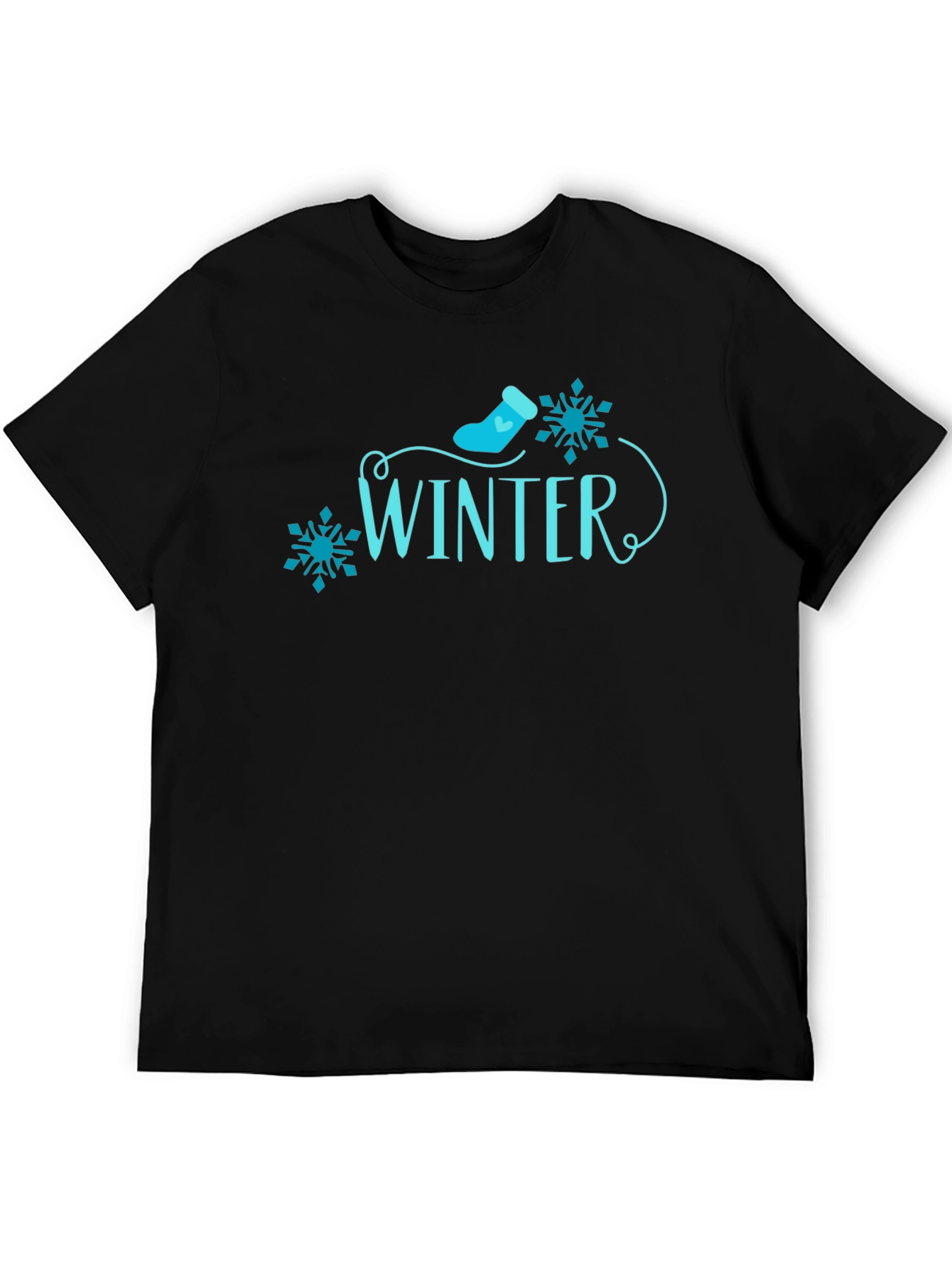 Winter Holiday Graphic Tee - Black
