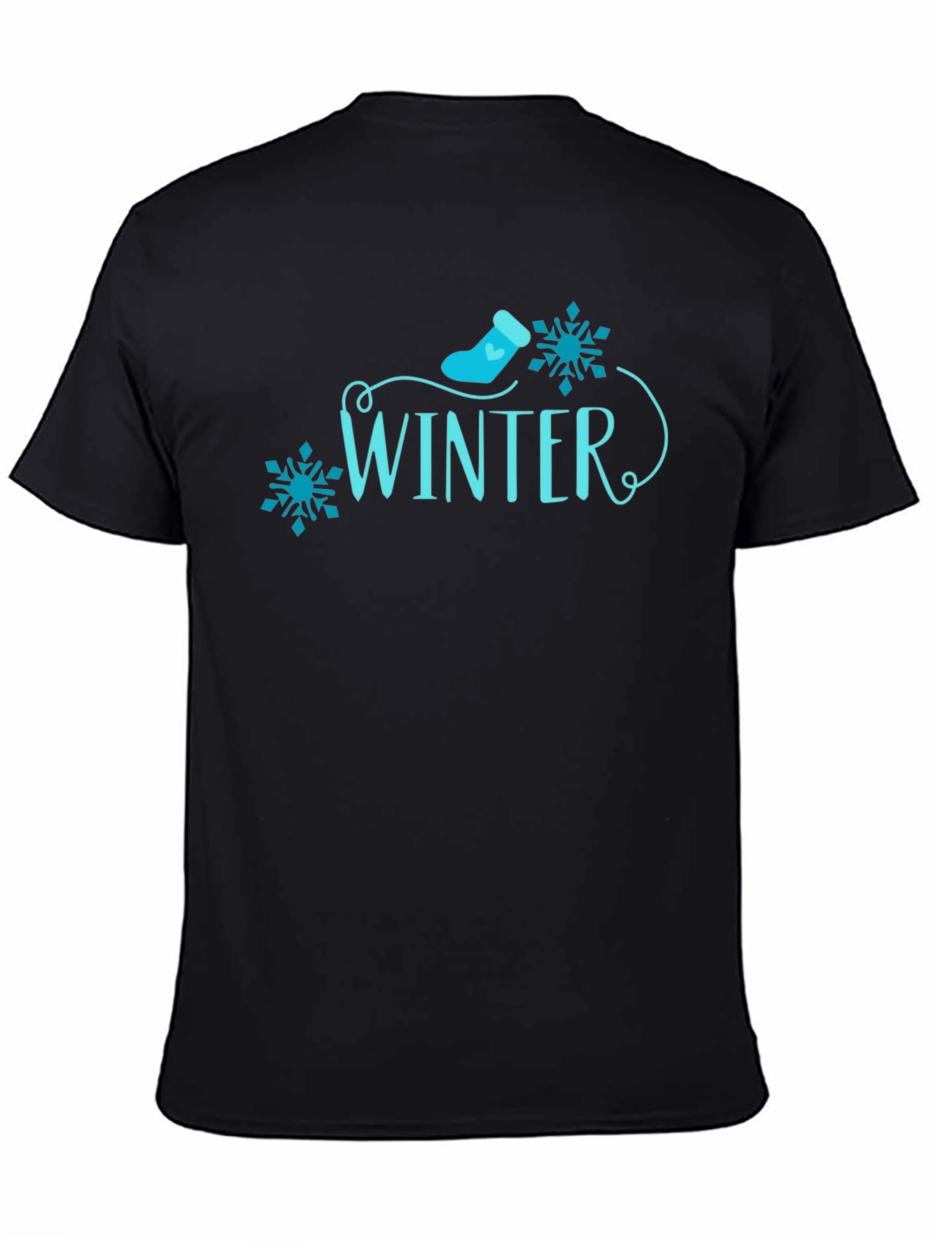 Winter Holiday Graphic Tee - Black