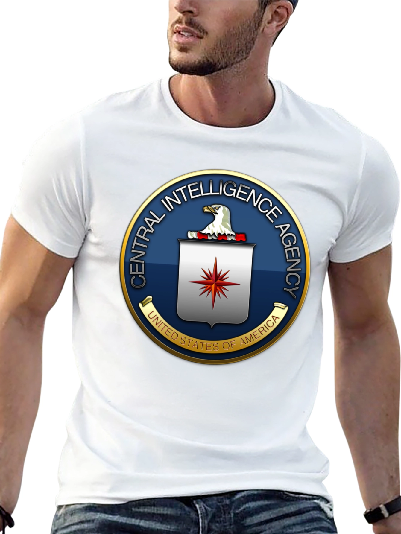 CIA Logo Graphic T-Shirt - Black