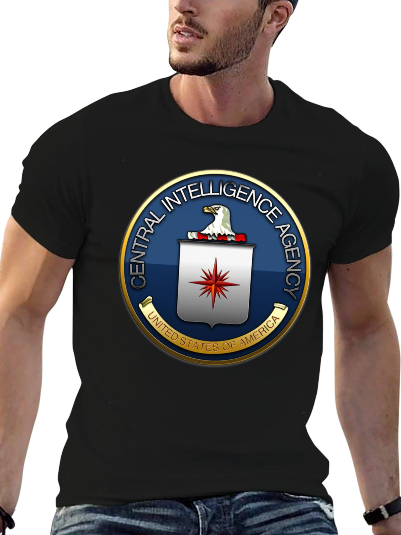 CIA Logo Graphic T-Shirt - Black