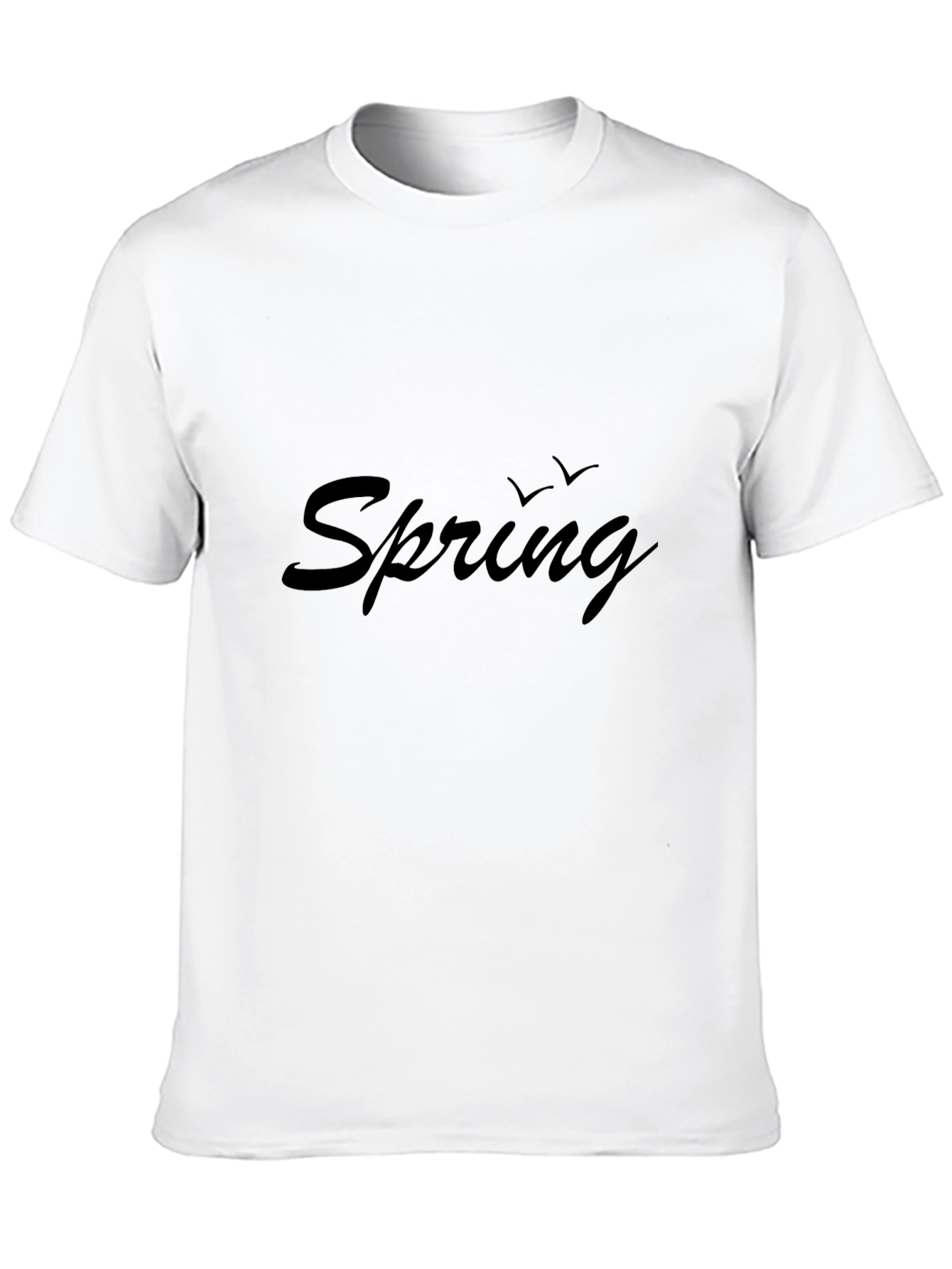 Spring Tee: Black Graphic T-Shirt