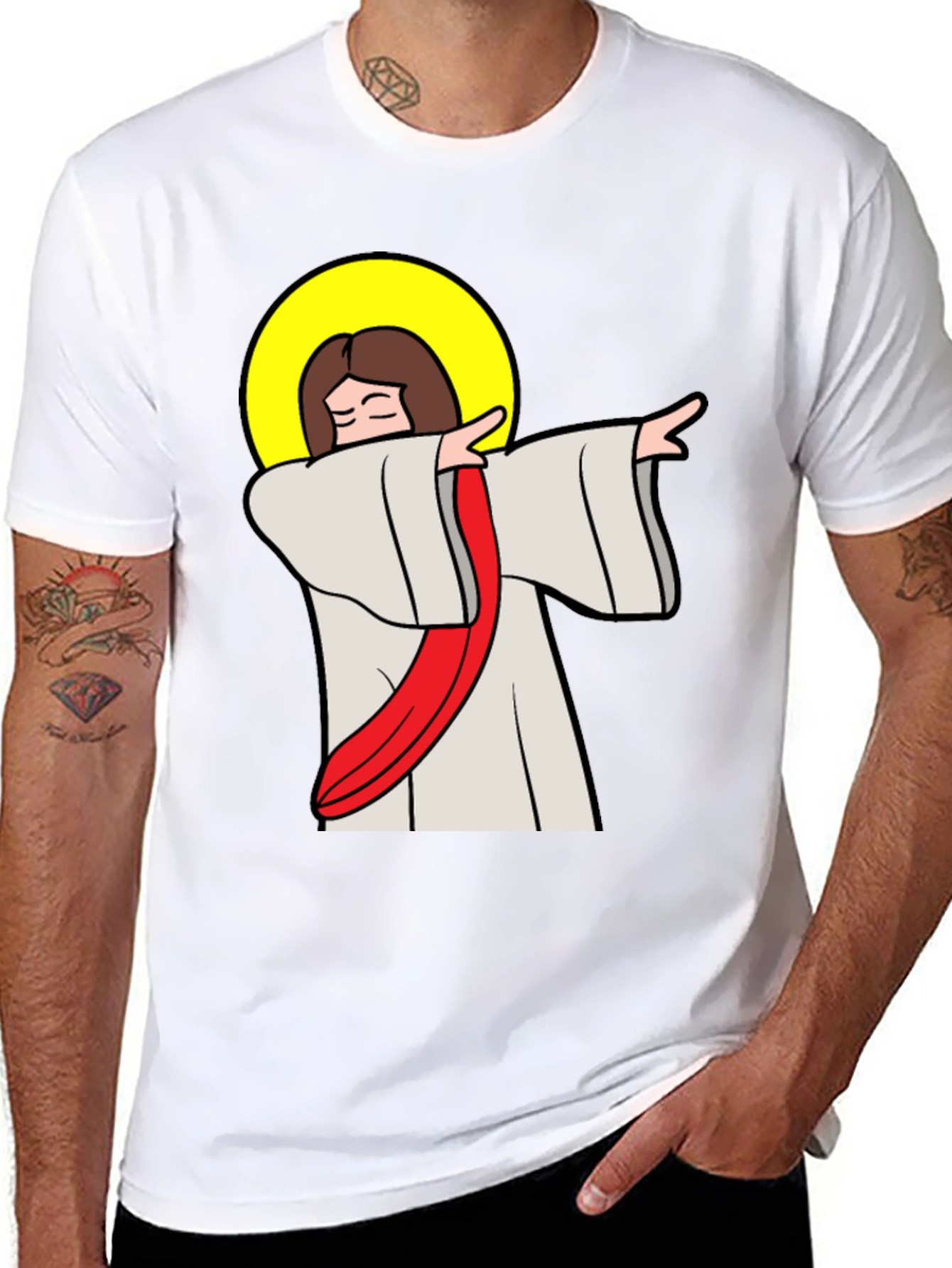 Dabbing Jesus Graphic Tee - Trendy Christian Humor