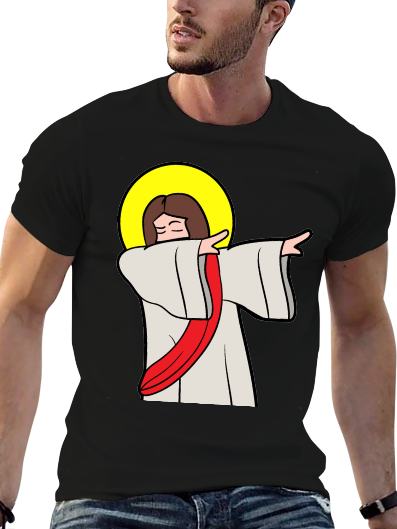 Dabbing Jesus Graphic Tee - Trendy Christian Humor