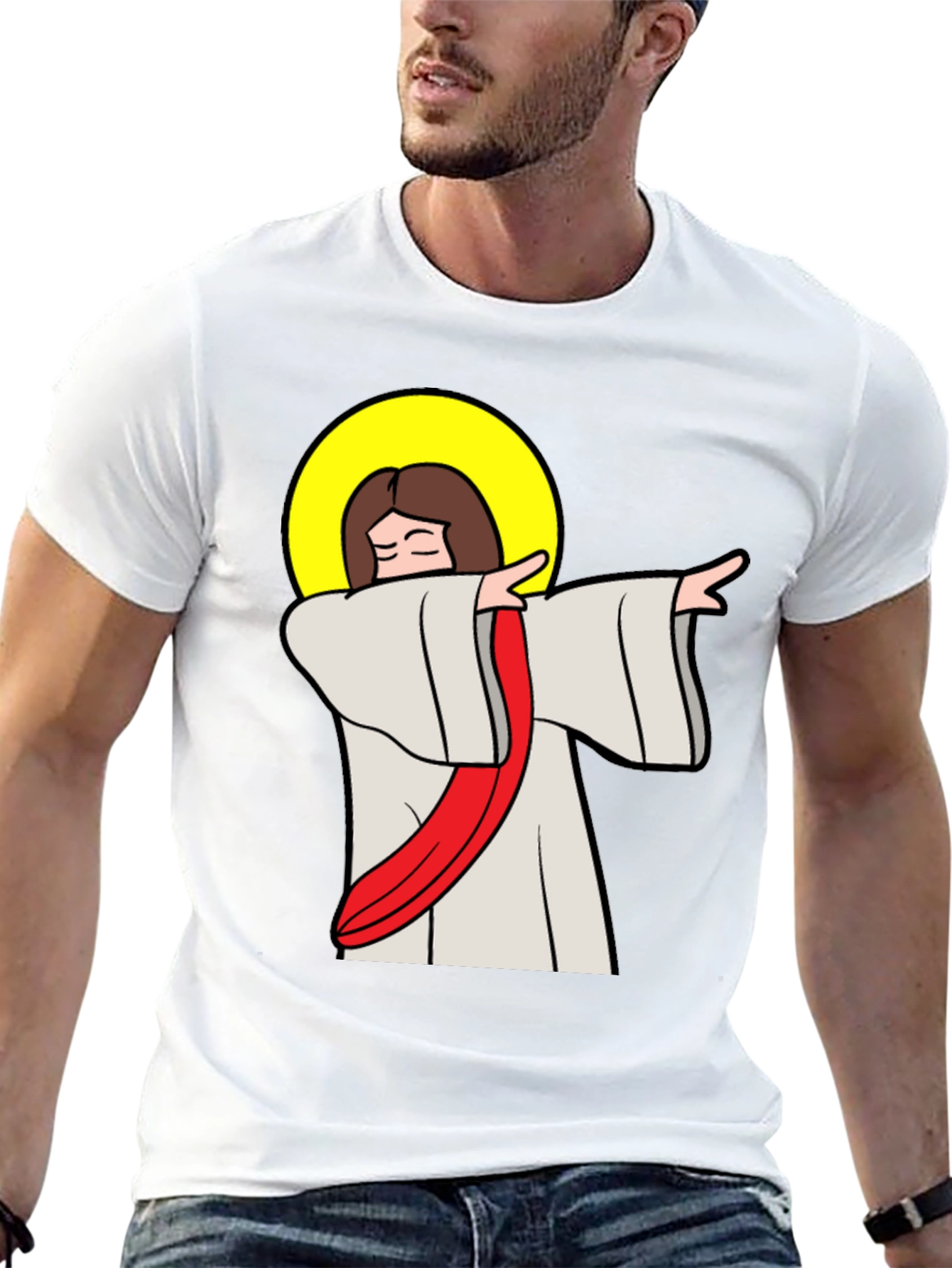 Dabbing Jesus Graphic Tee - Trendy Christian Humor