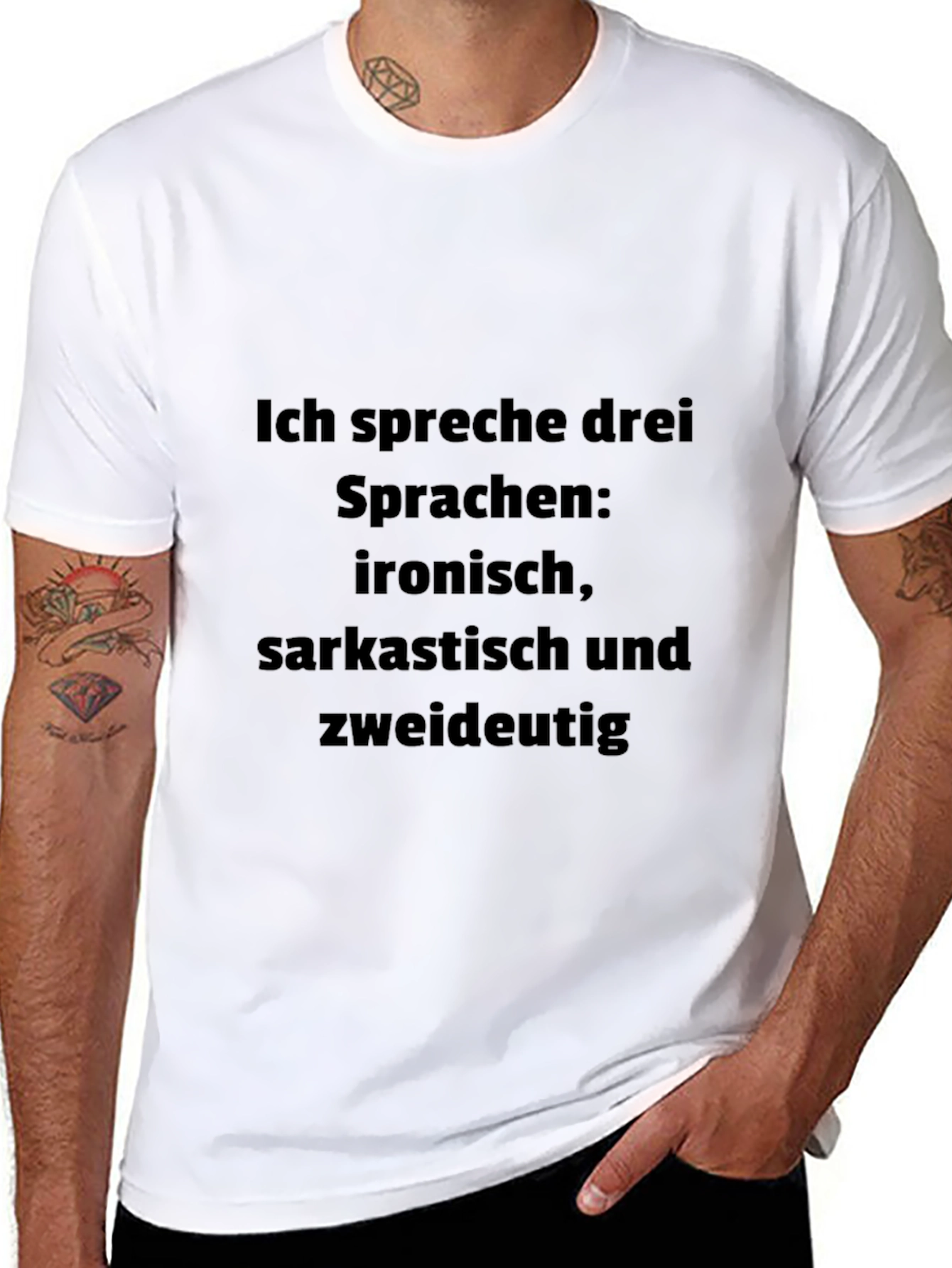 Sarcastic Humor T-Shirt - I Speak Three Languages