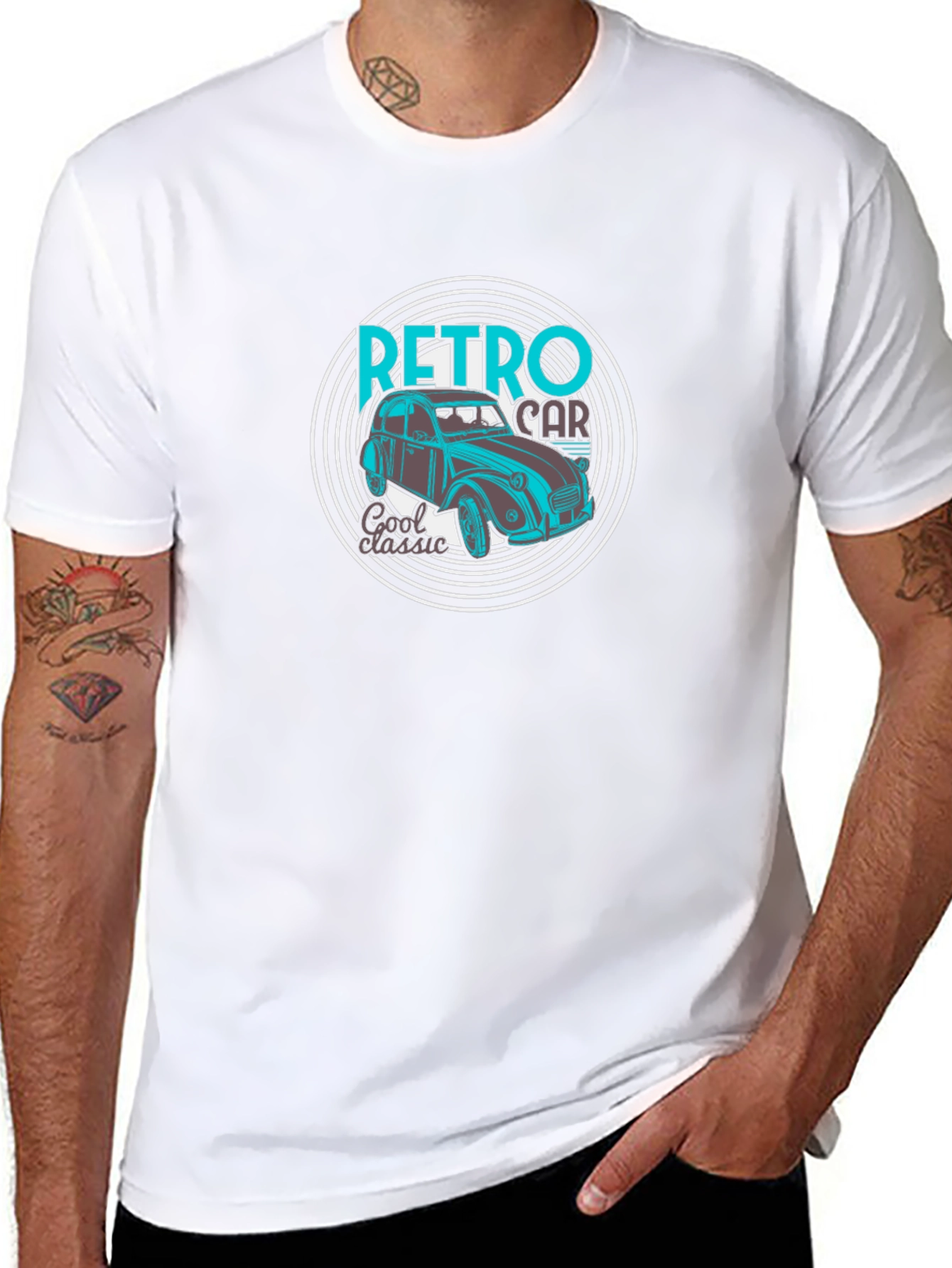 Retro Car Graphic T-Shirt - Classic Style