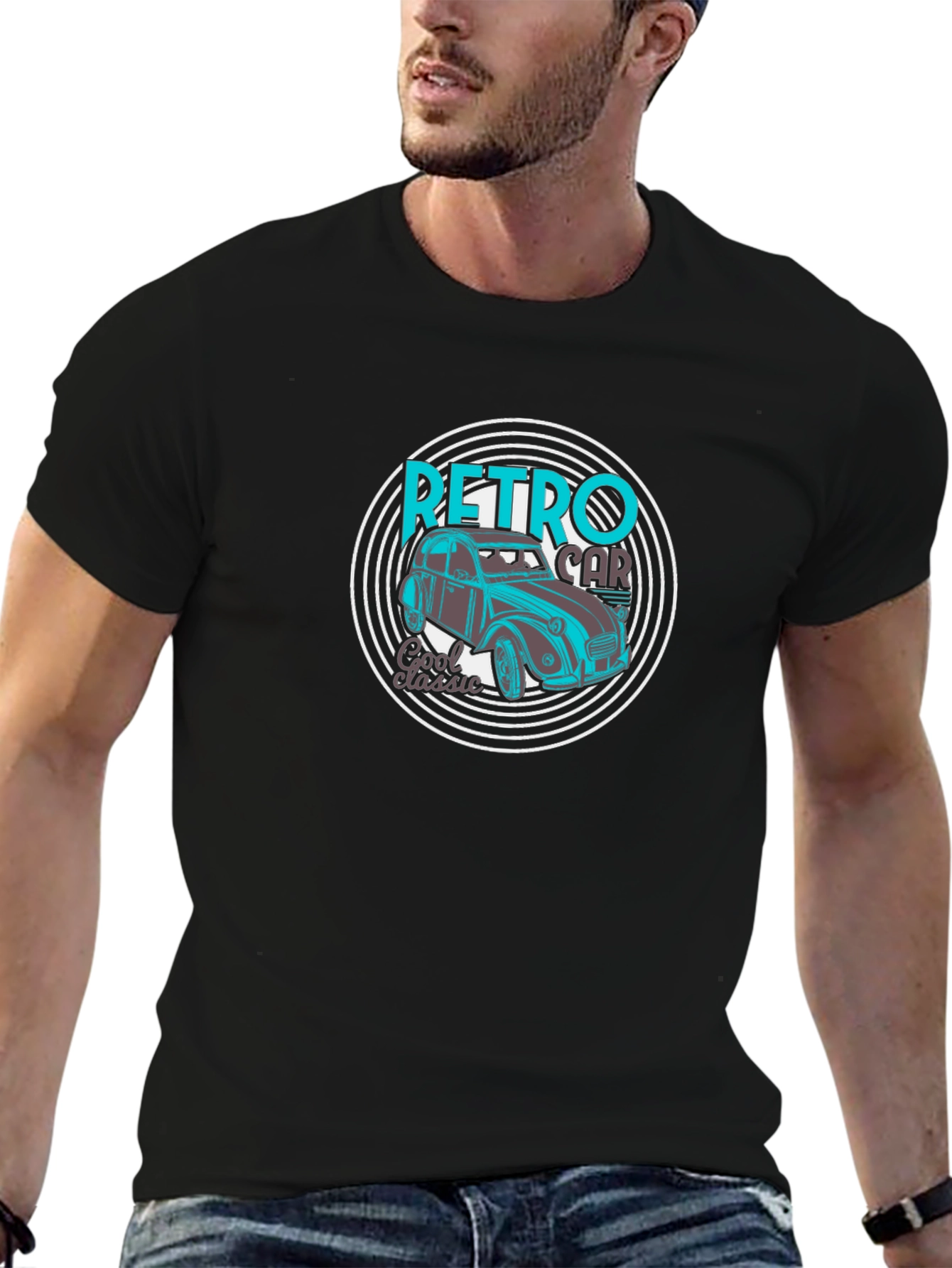 Retro Car Graphic T-Shirt - Classic Style