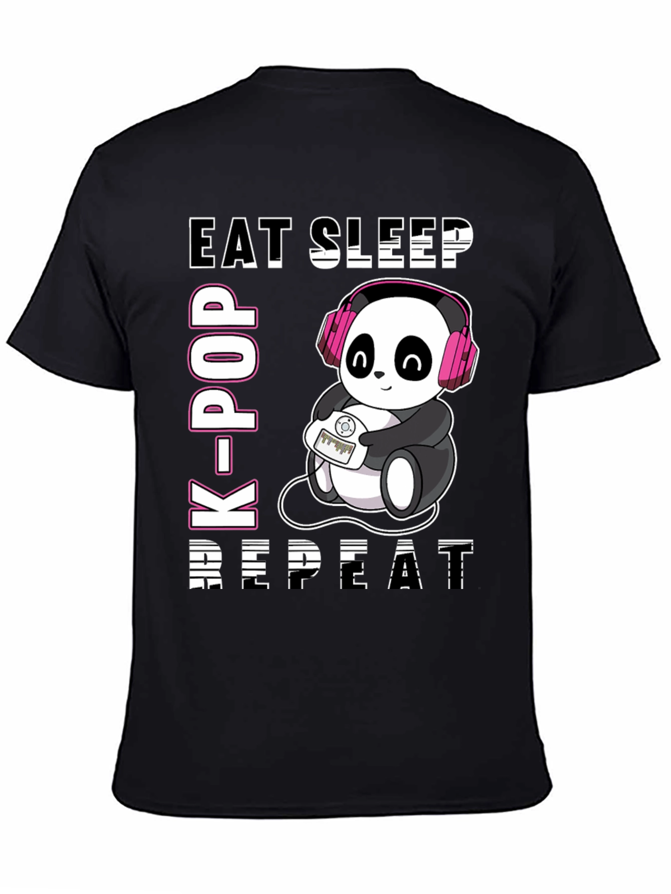 Eat Sleep K-Pop Repeat Panda T-Shirt