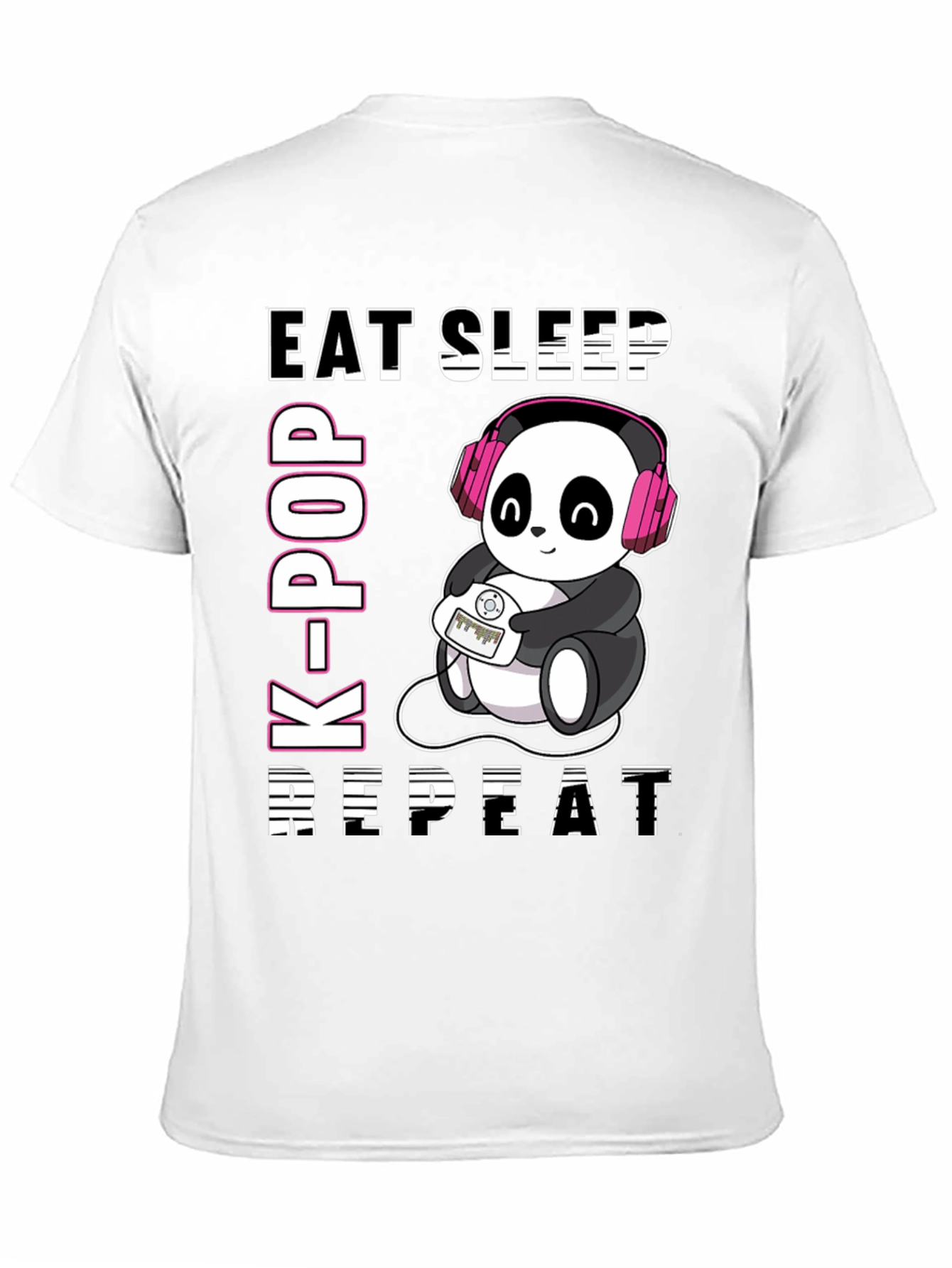 Eat Sleep K-Pop Repeat Panda T-Shirt