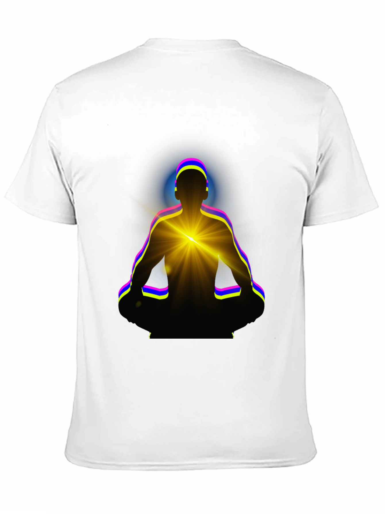 Zen Meditation Graphic Tee - Black Cotton T-Shirt