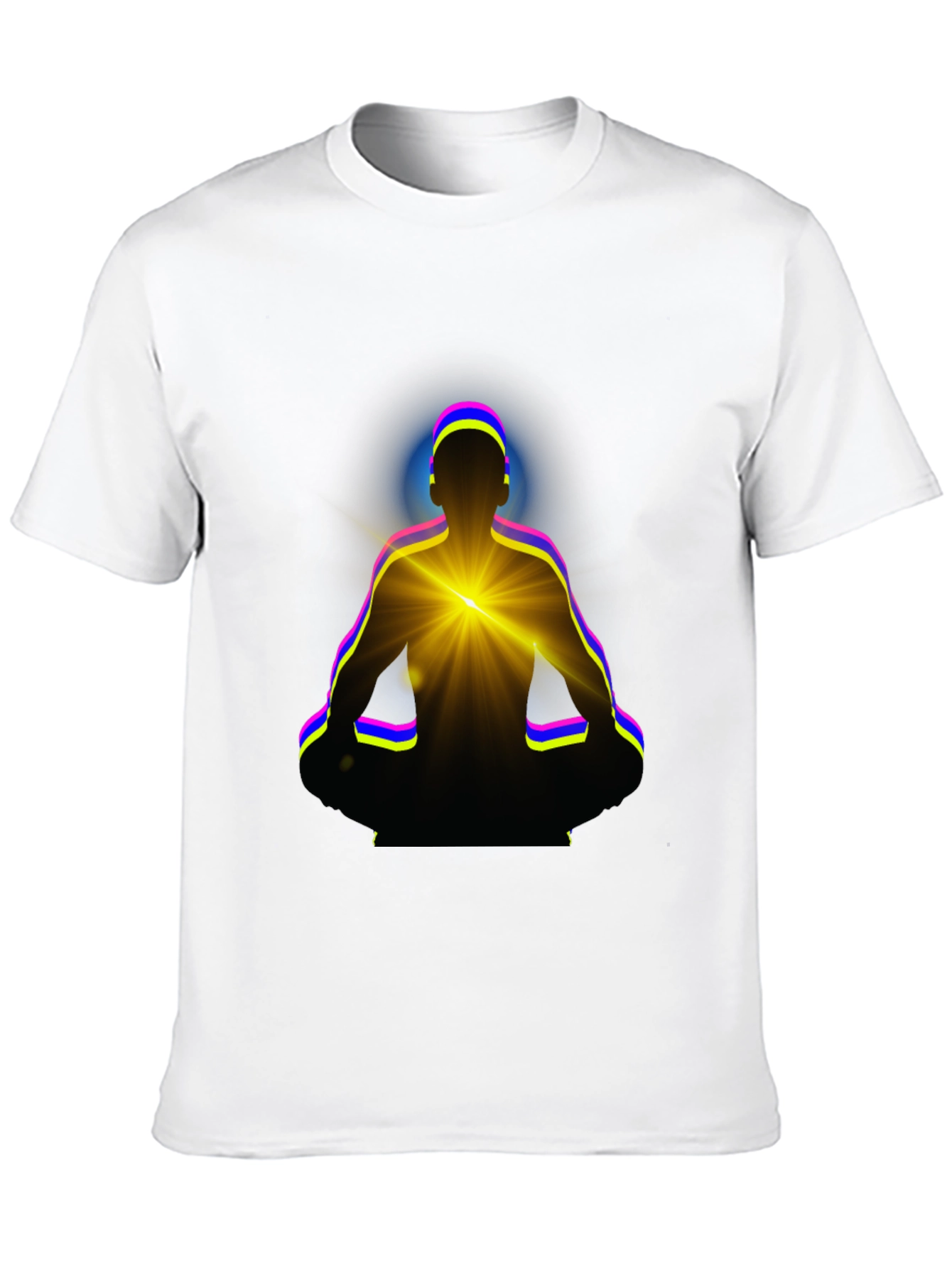 Zen Meditation Graphic Tee - Black Cotton T-Shirt