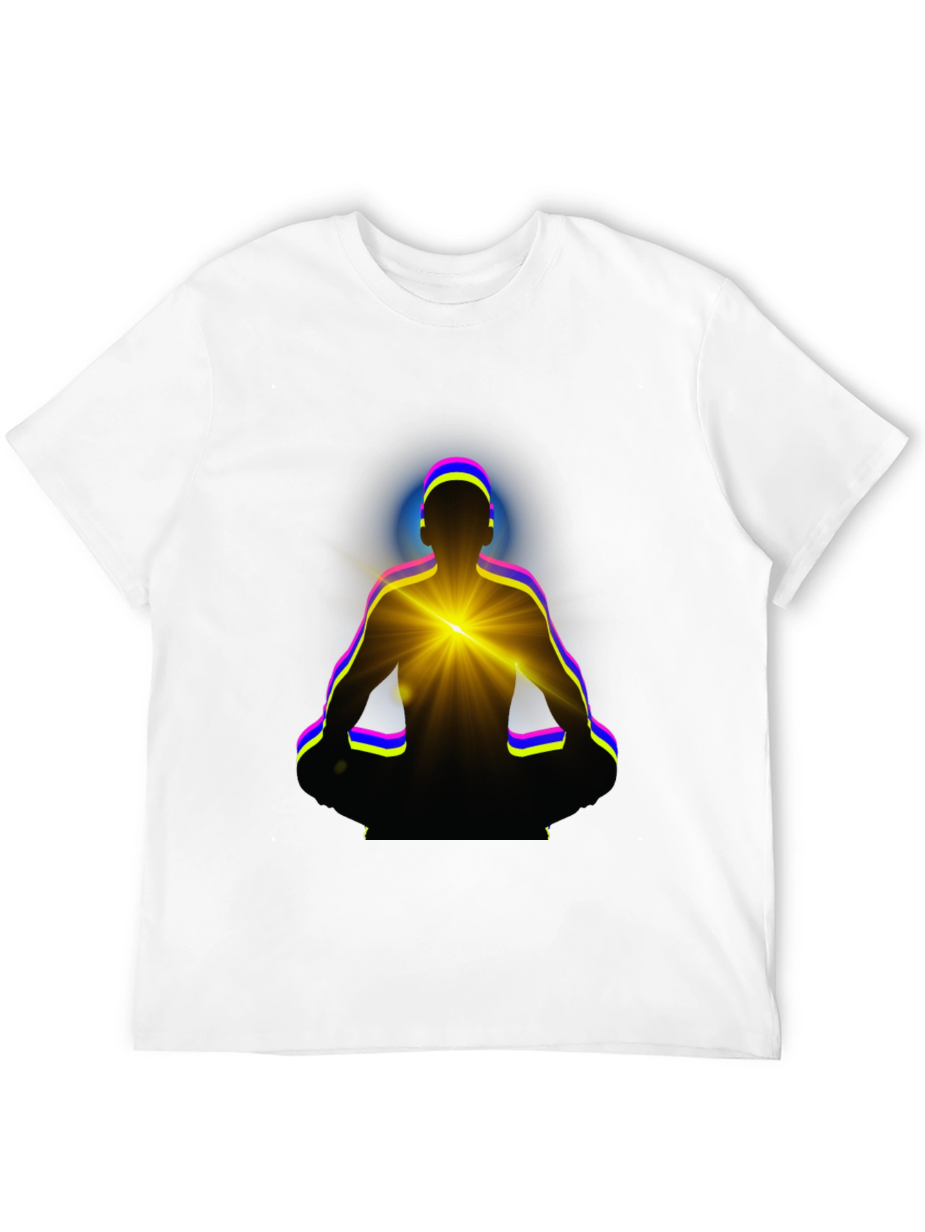 Zen Meditation Graphic Tee - Black Cotton T-Shirt