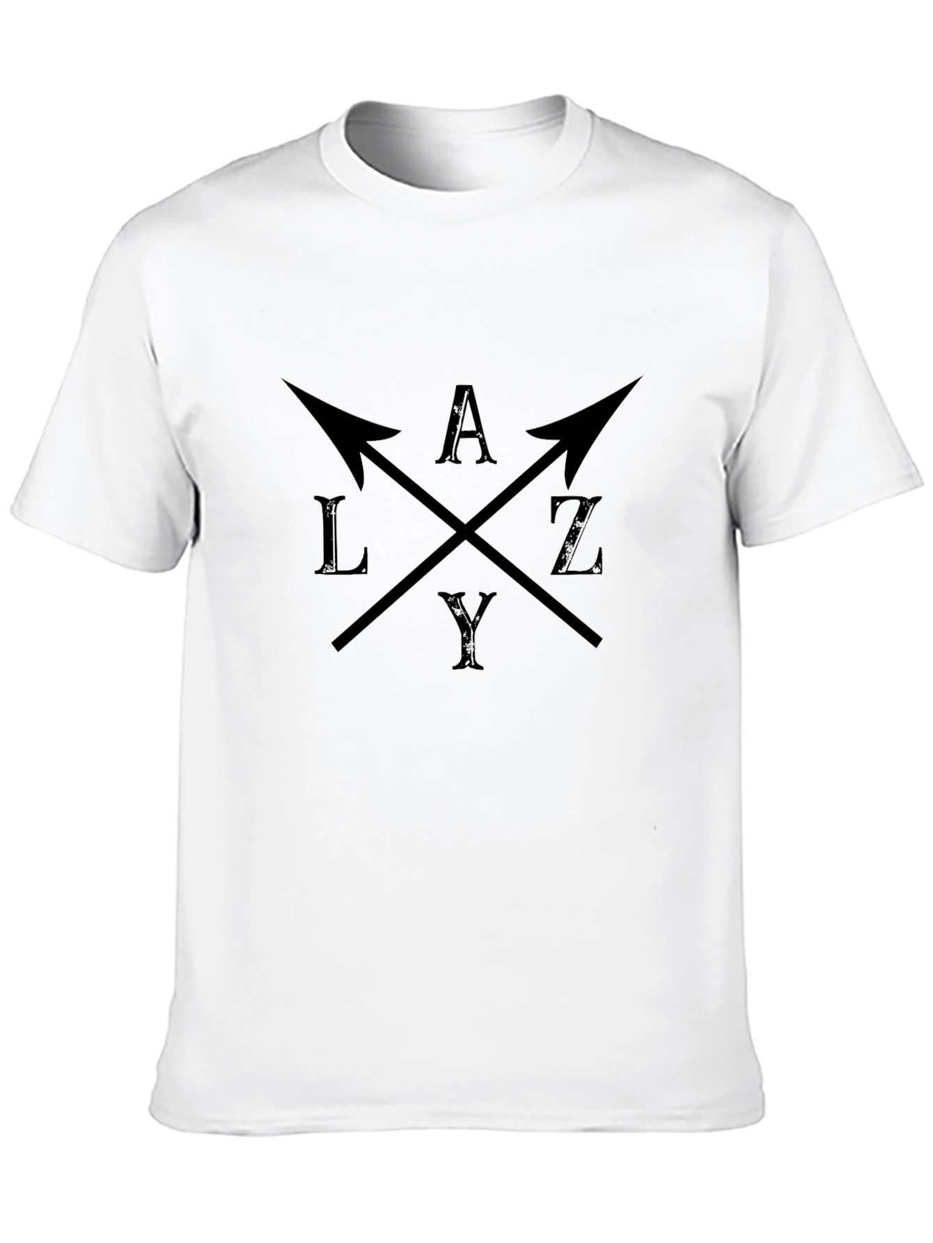LAZY Arrows Graphic Tee - Casual Short Sleeve