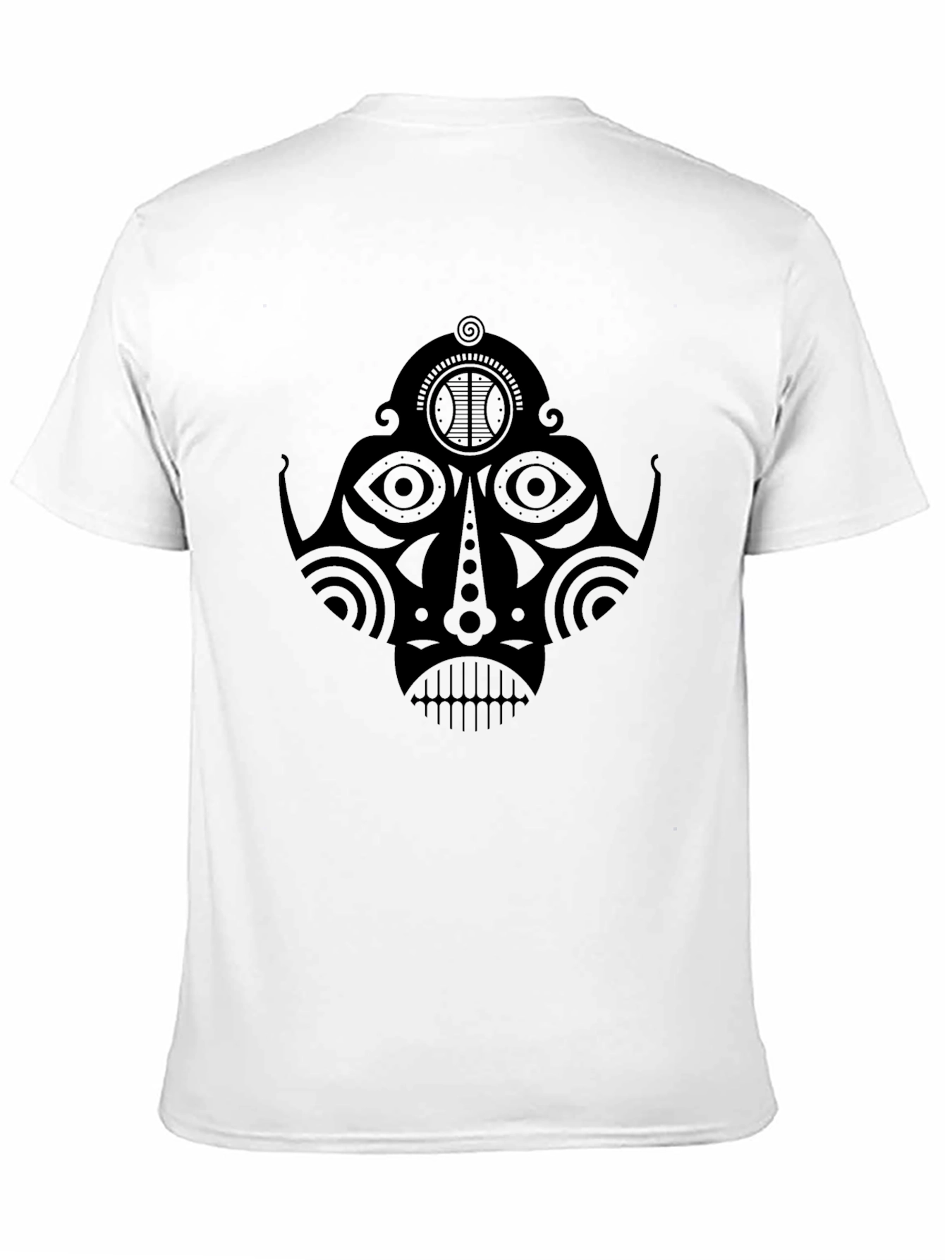 Tribal Mask Graphic Black T-Shirt