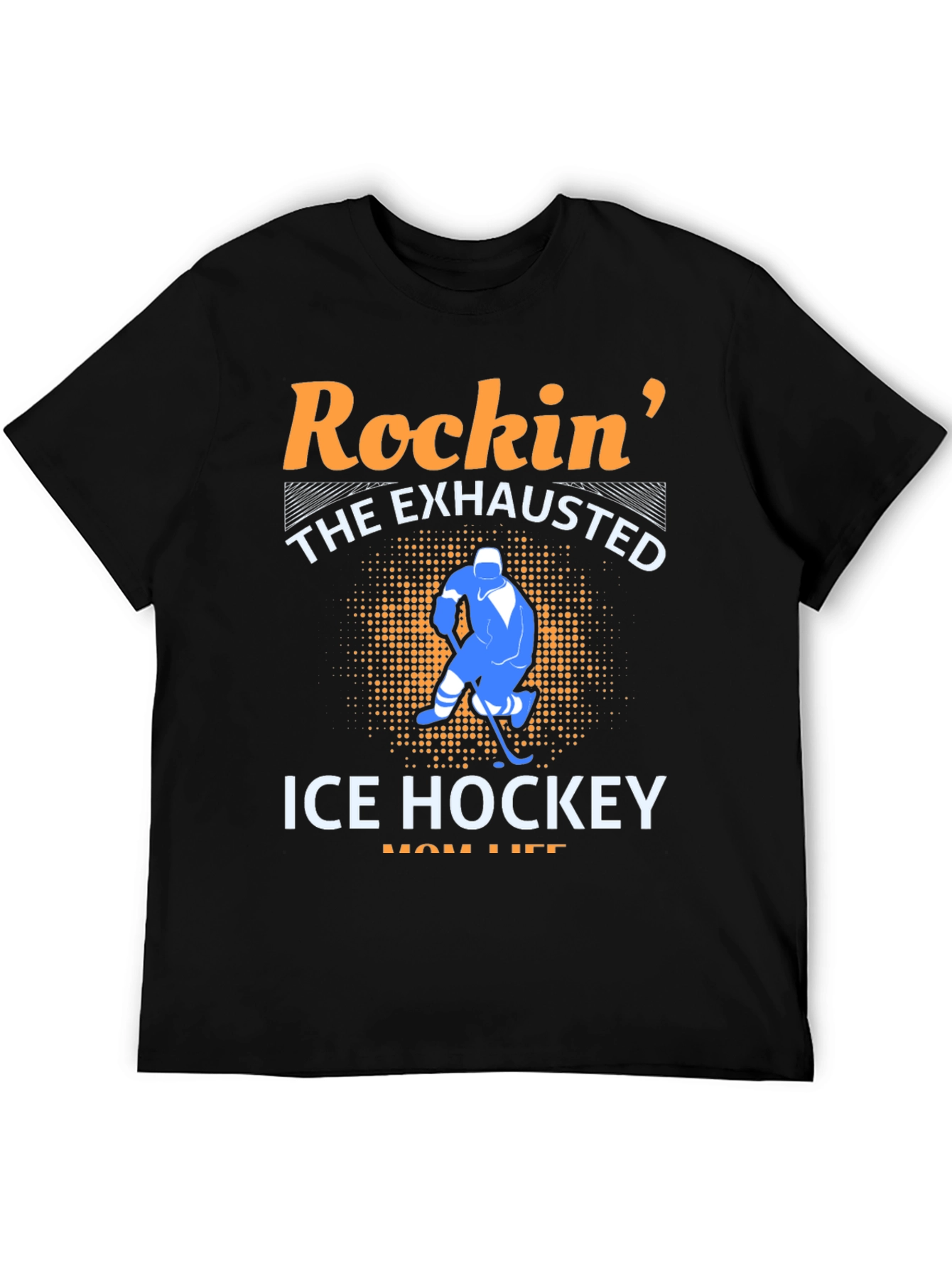 Rockin The Exhausted Ice Hockey Mom Life T-Shirt