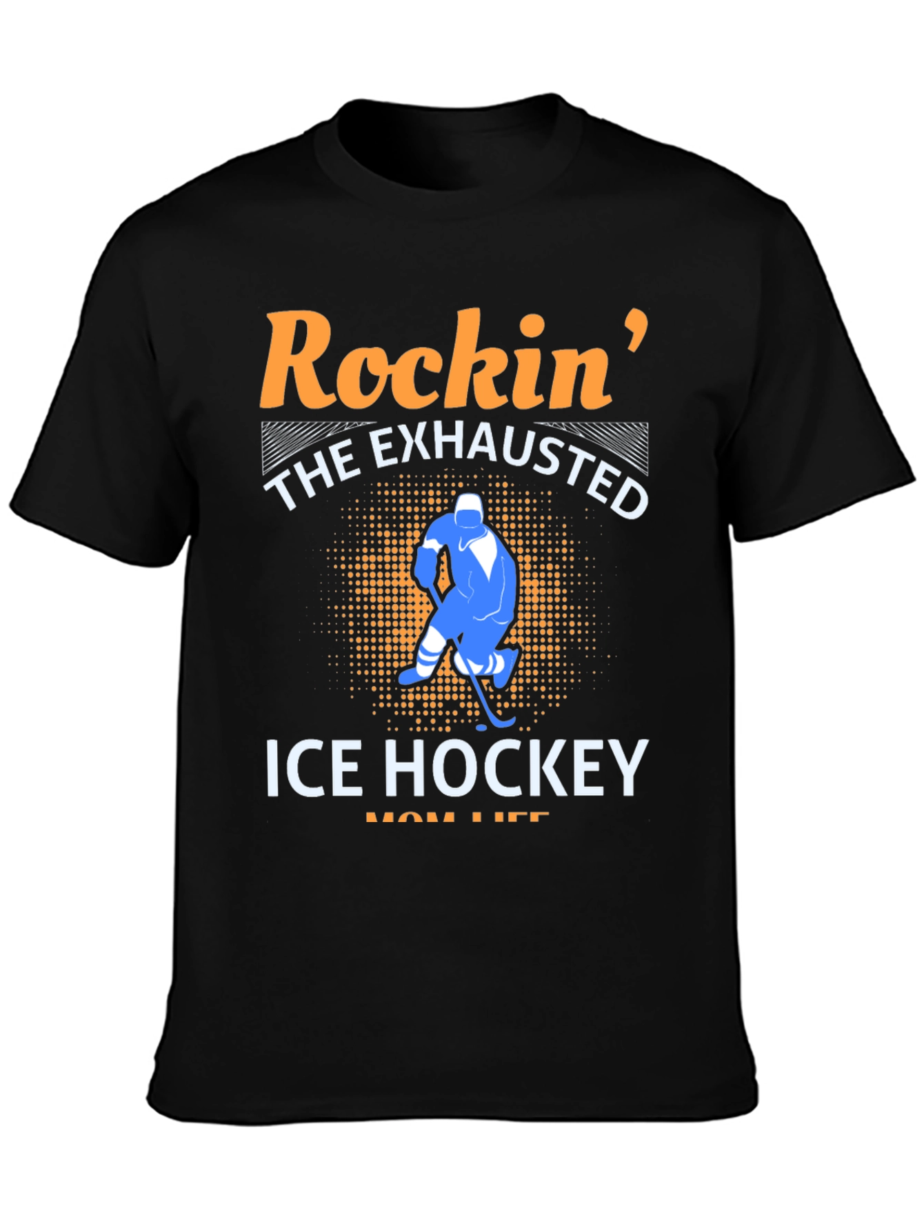 Rockin The Exhausted Ice Hockey Mom Life T-Shirt