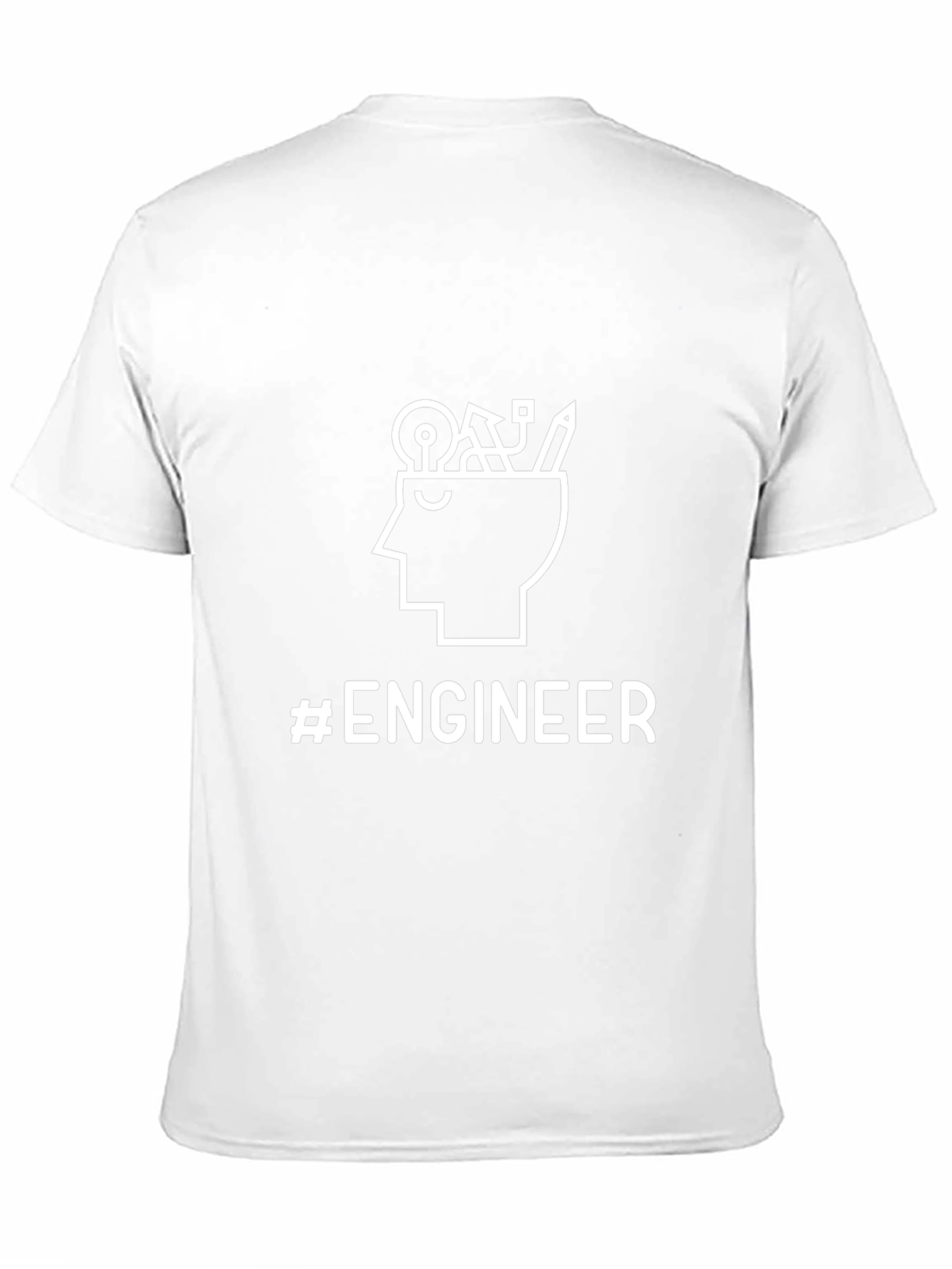 #Engineer Black Graphic T-Shirt - Thinker Design