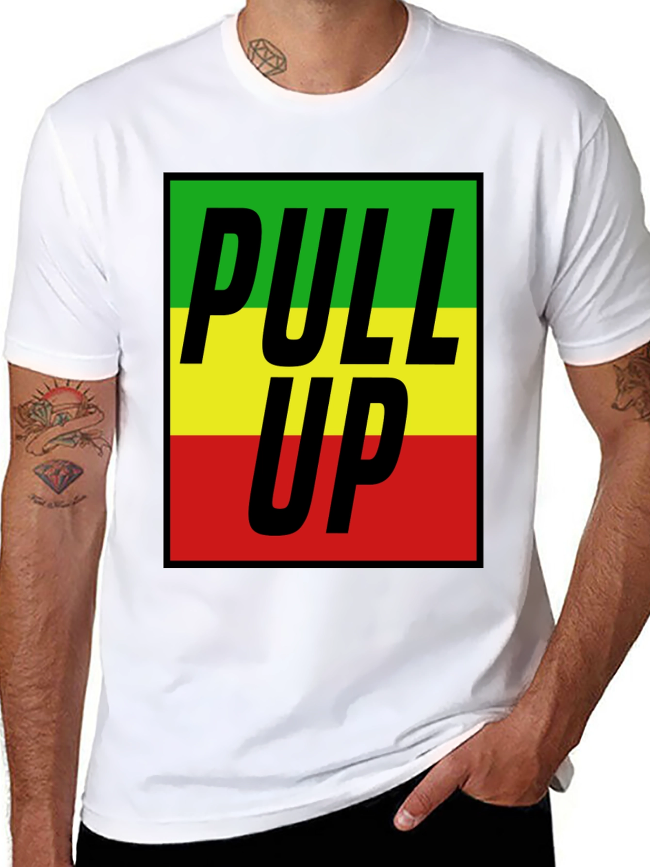 Pull Up Rasta T-Shirt - Bold Graphic Tee