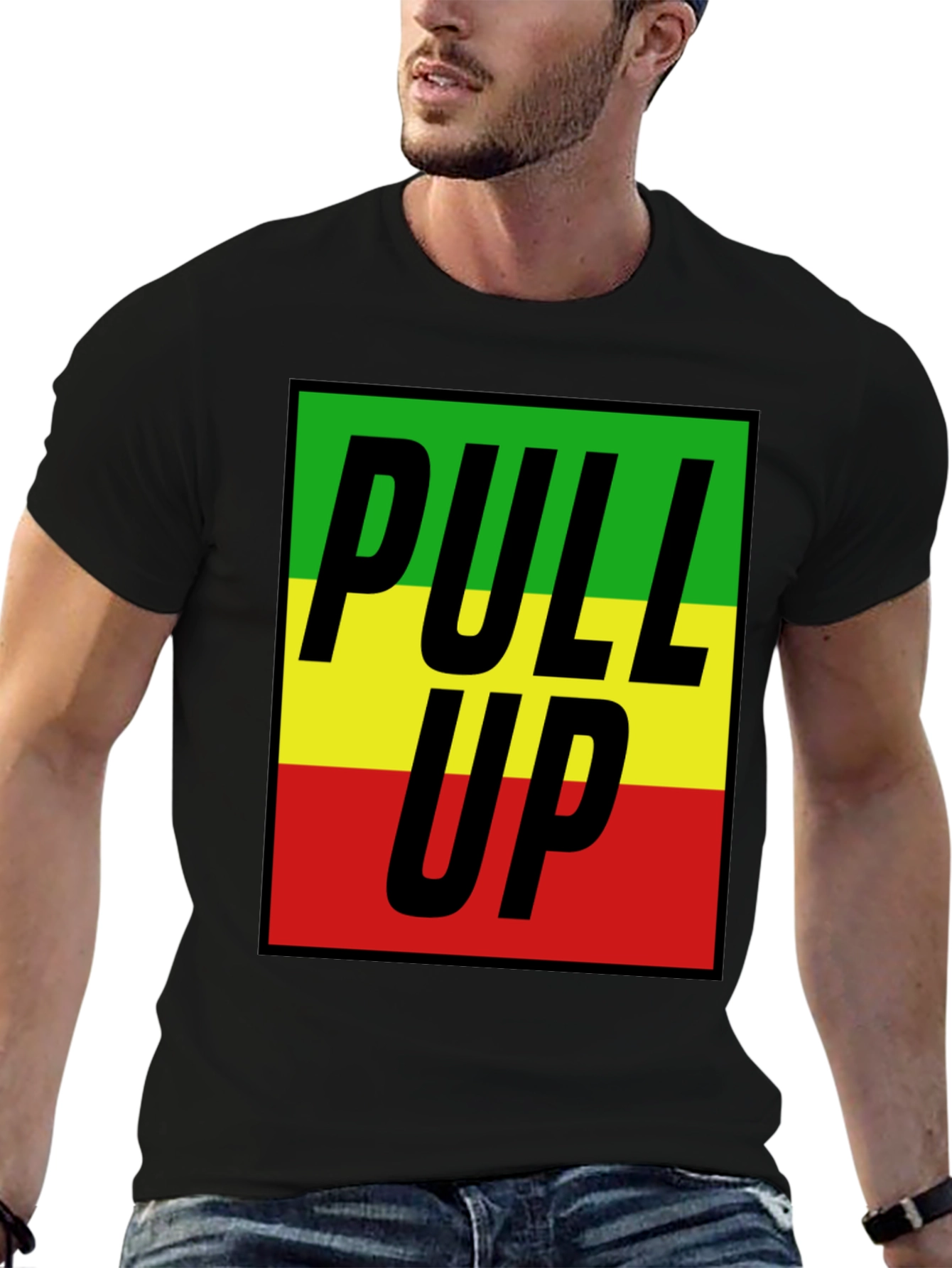 Pull Up Rasta T-Shirt - Bold Graphic Tee